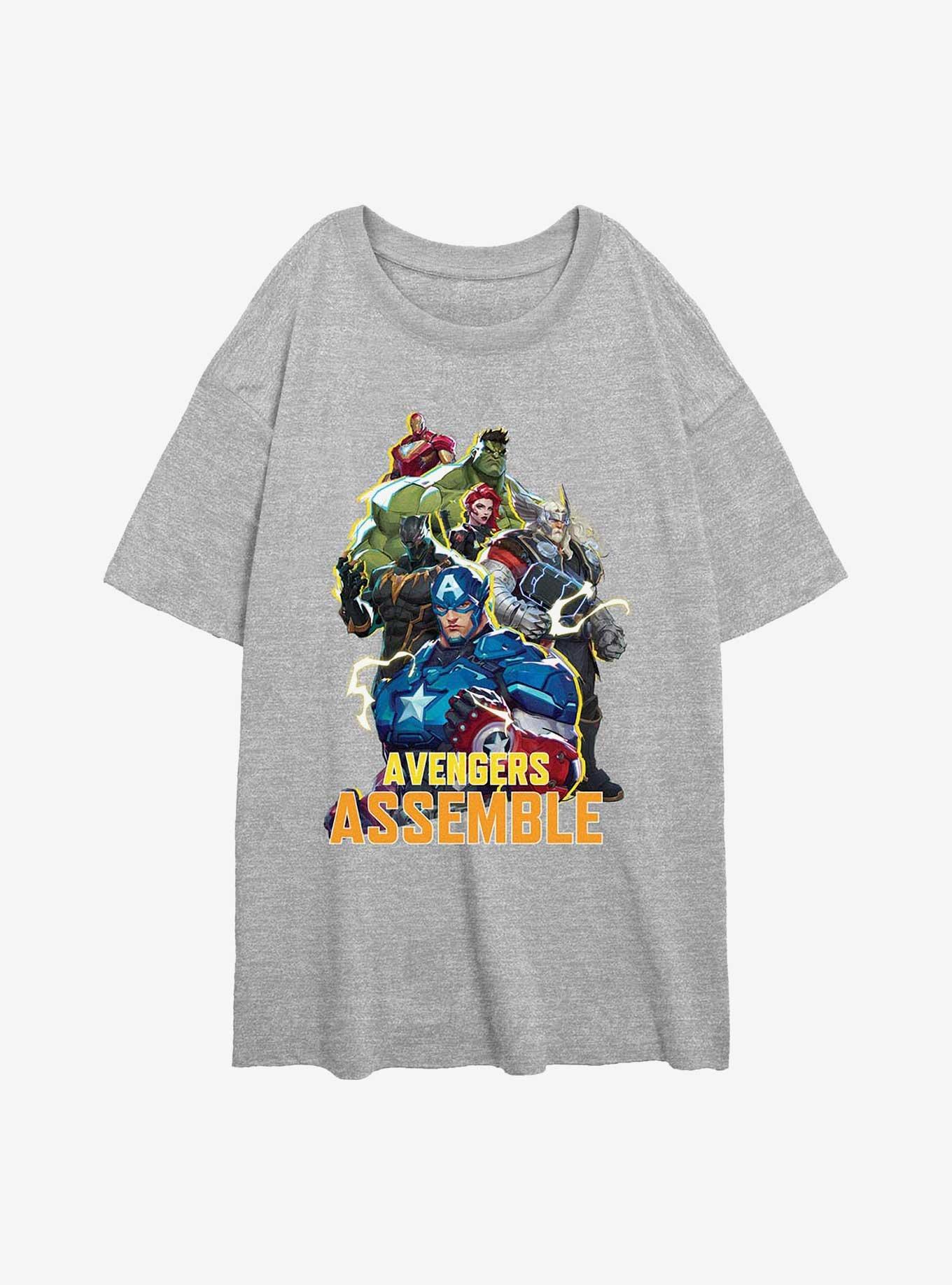 Marvel Rivals Avengers Assemble Girls Oversized T-Shirt, , hi-res