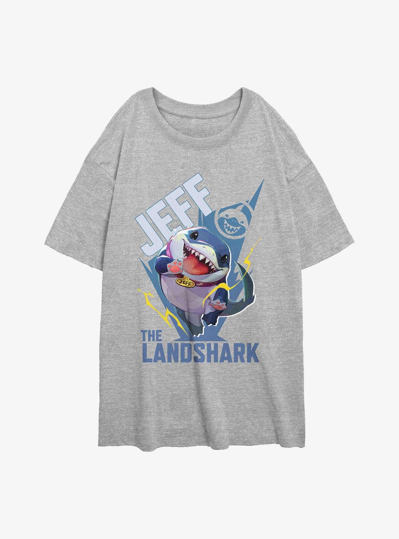 Marvel Rivals Jeff The Landshark Girls Oversized T-Shirt, ATH HTR, hi-res