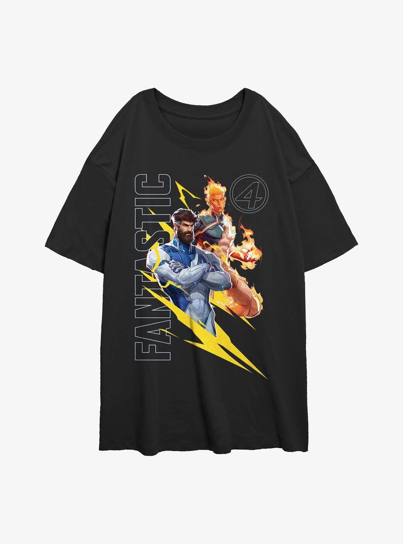 Marvel Rivals John Storm And Reed Girls Oversized T-Shirt, , hi-res