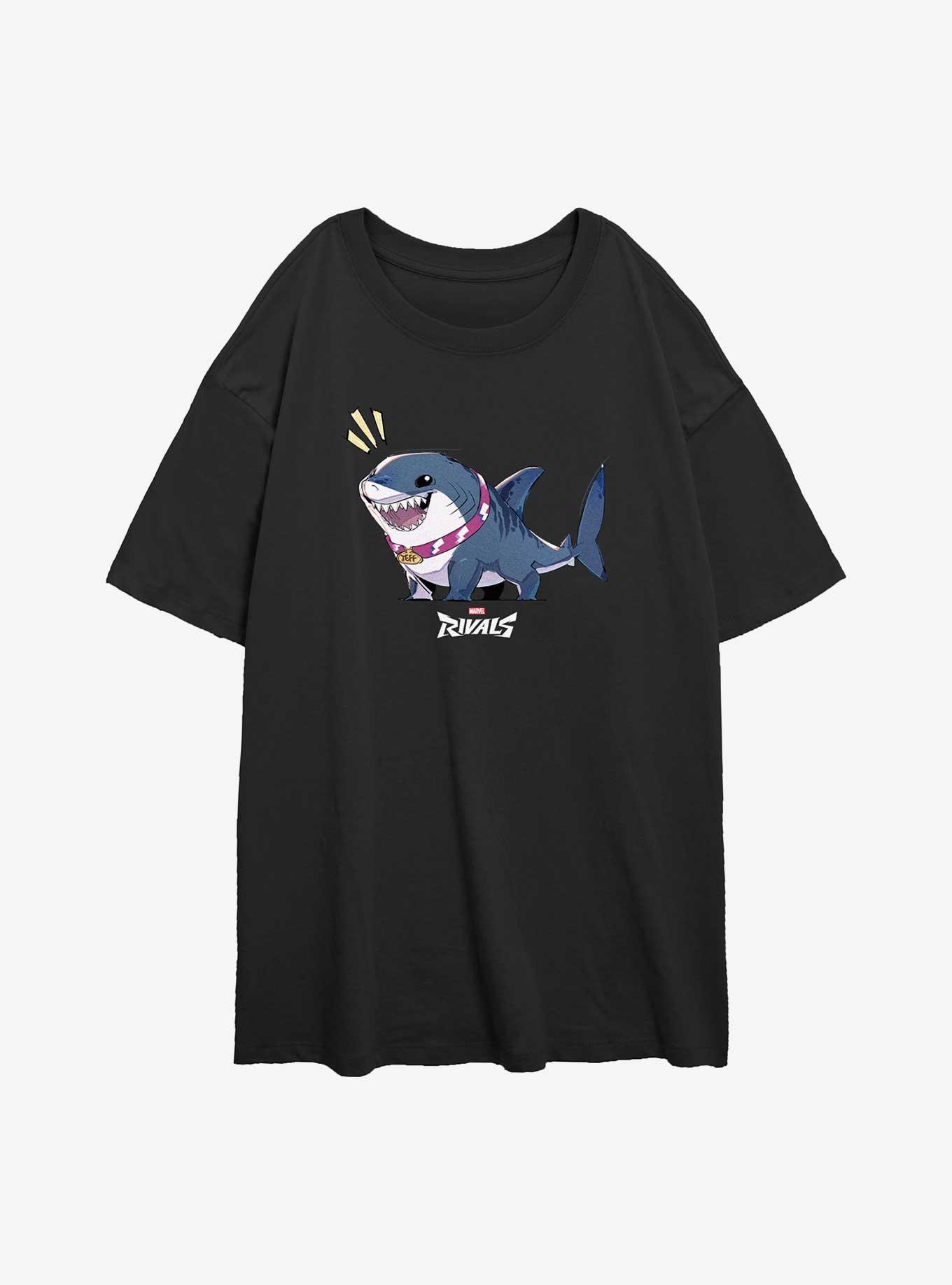 Marvel Rivals Jeff Speaks Girls Oversized T-Shirt, BLACK, hi-res