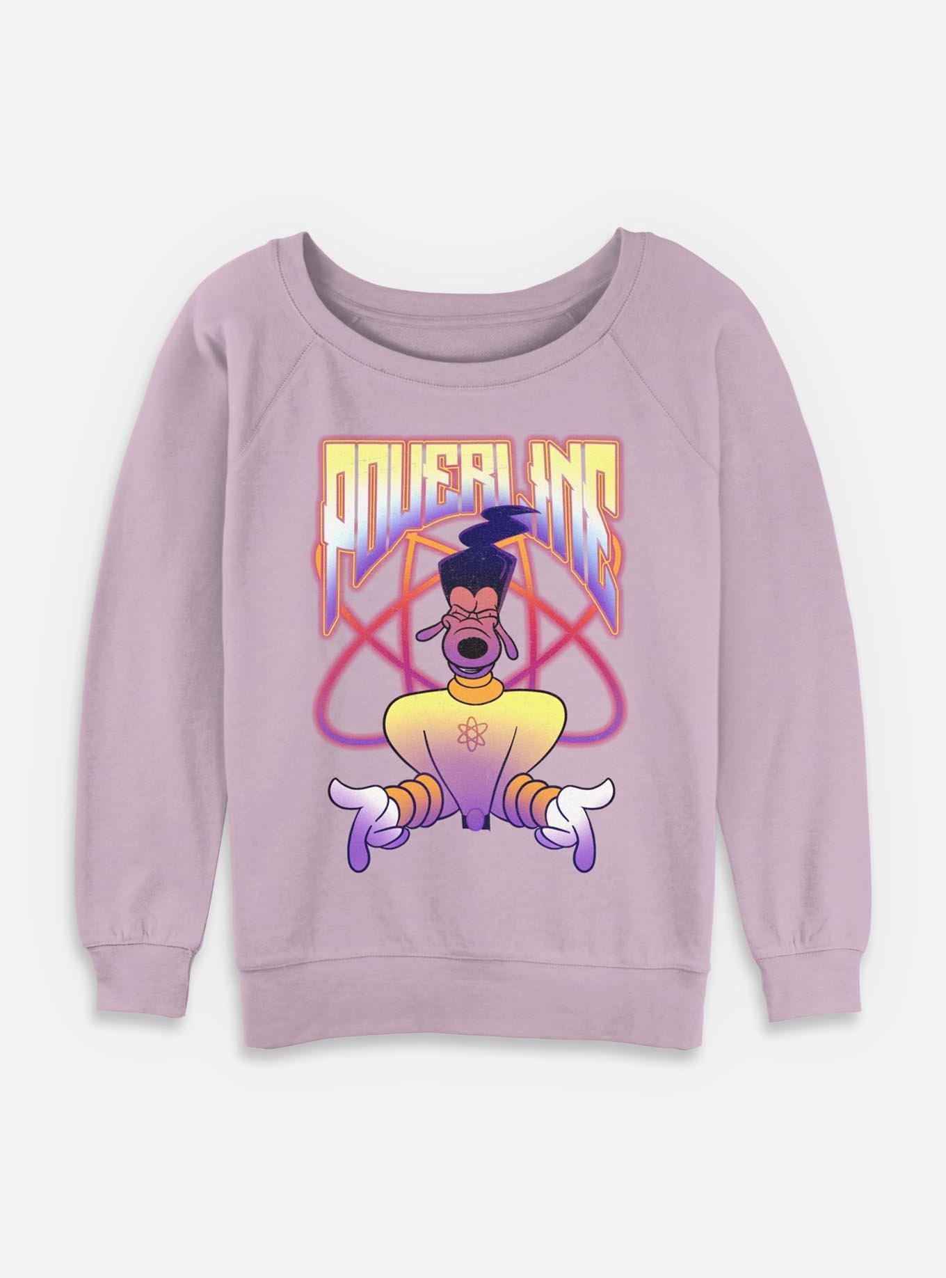 Disney Goofy Powerline Jam Womens Slouchy Sweatshirt, LAVENDER, hi-res