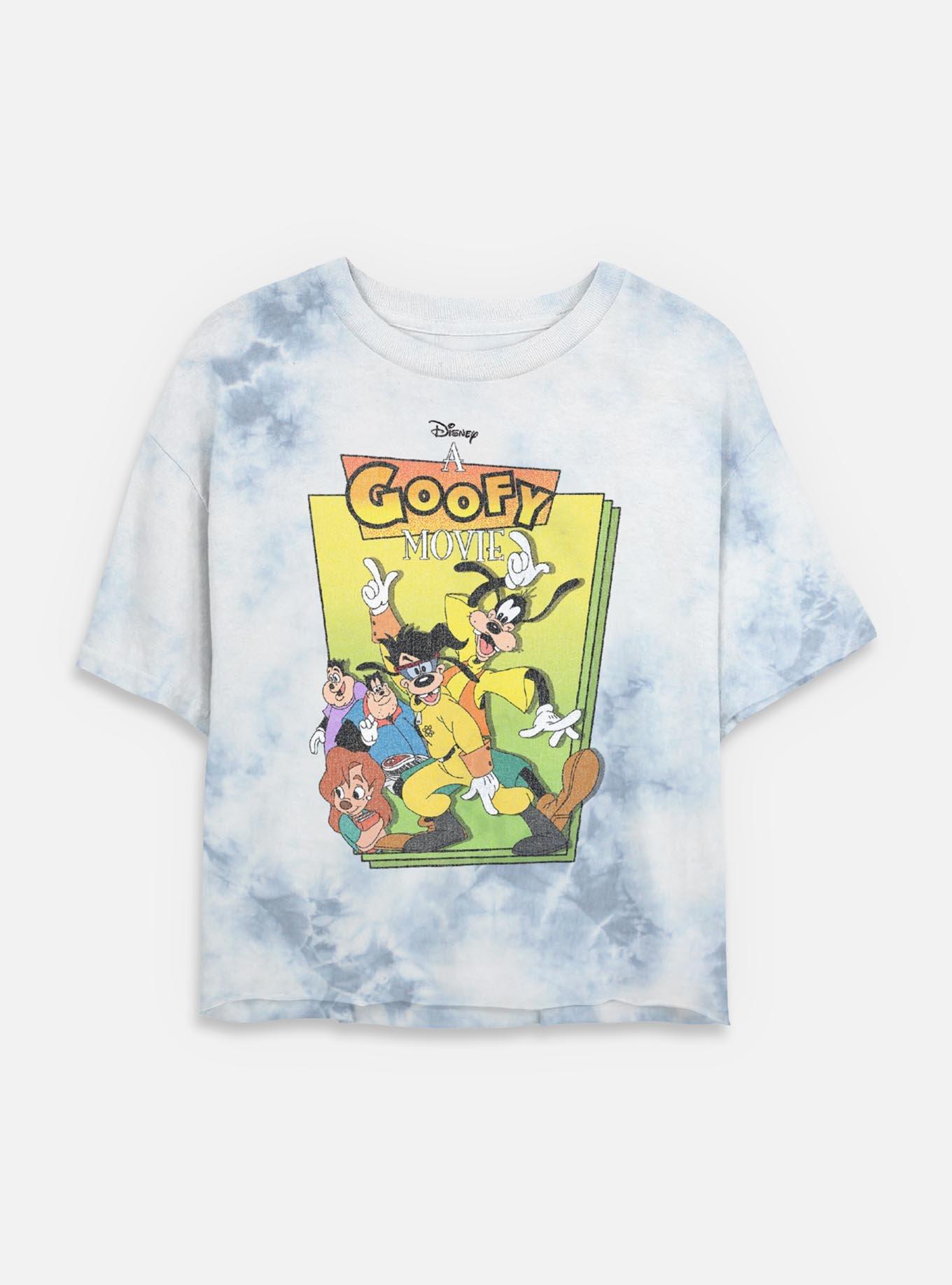 Disney Goofy Cover Tie Dye Crop Womens T-Shirt, WHITEBLUE, hi-res