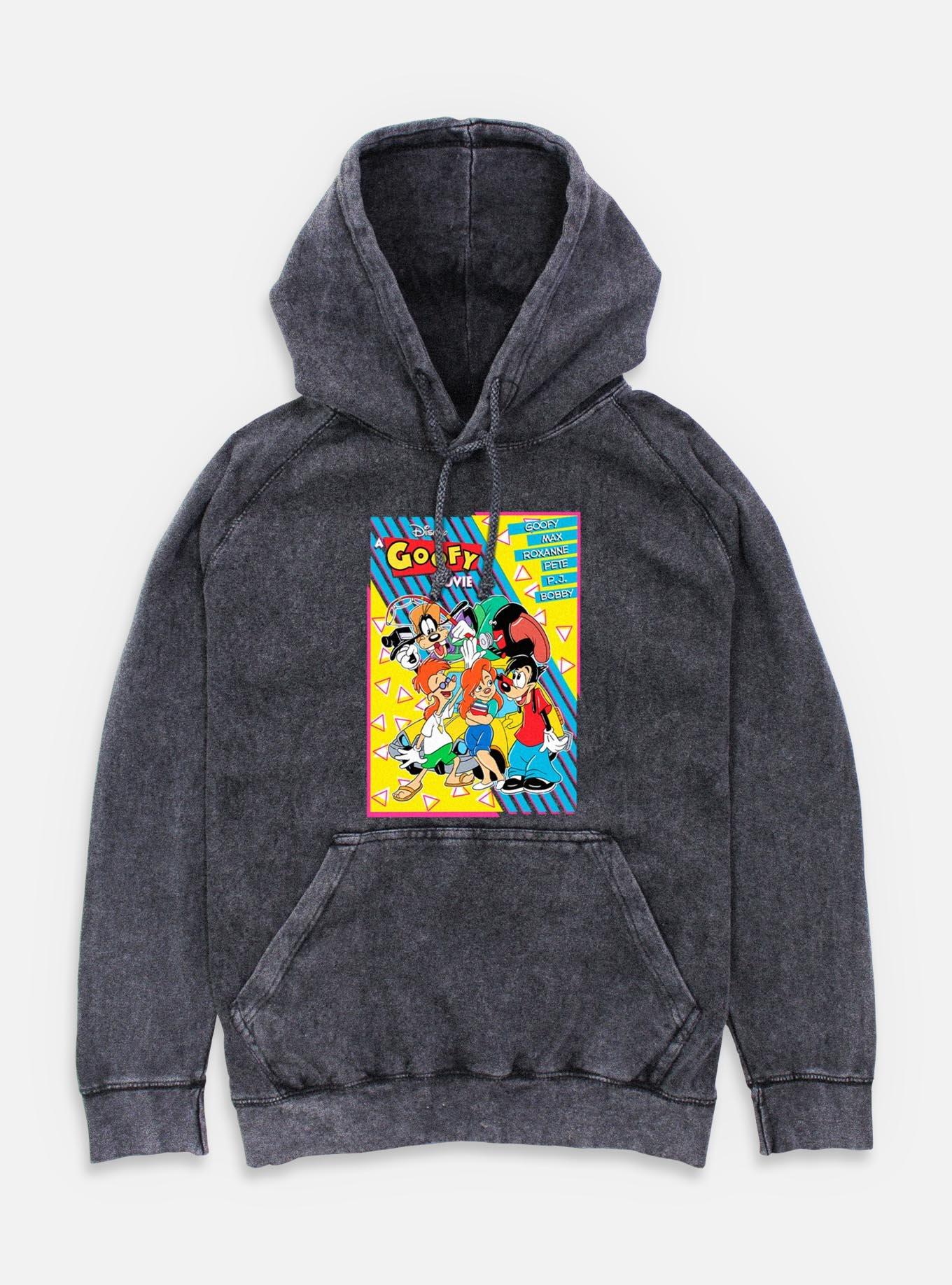 Disney Goofy Retro Group Poster Mineral Wash Hoodie, , hi-res