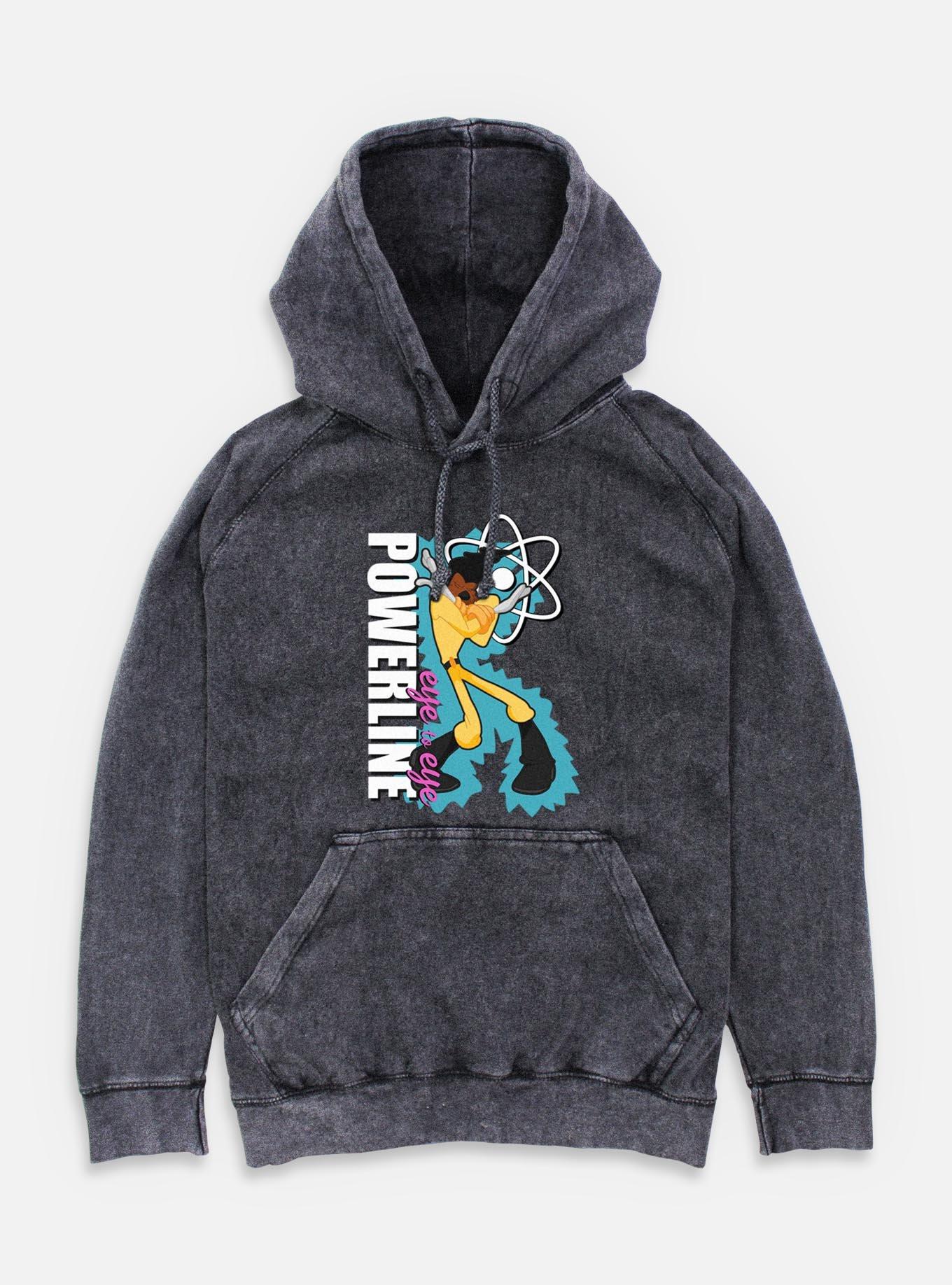 Disney Goofy Eye To Eye Powerline Mineral Wash Hoodie, BLACK, hi-res