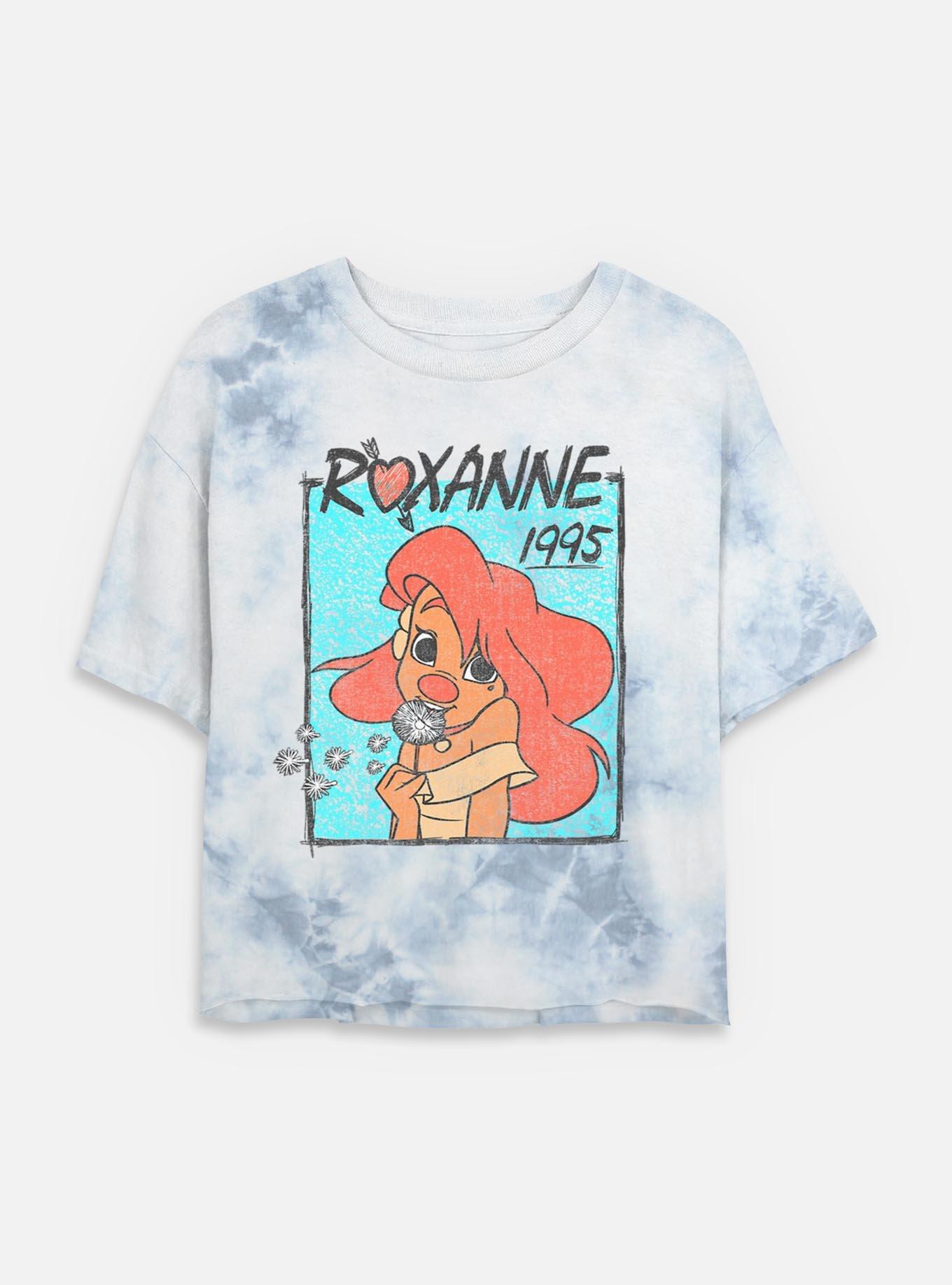 Disney Goofy Roxanne 1995 Tie Dye Crop Womens T-Shirt, WHITEBLUE, hi-res