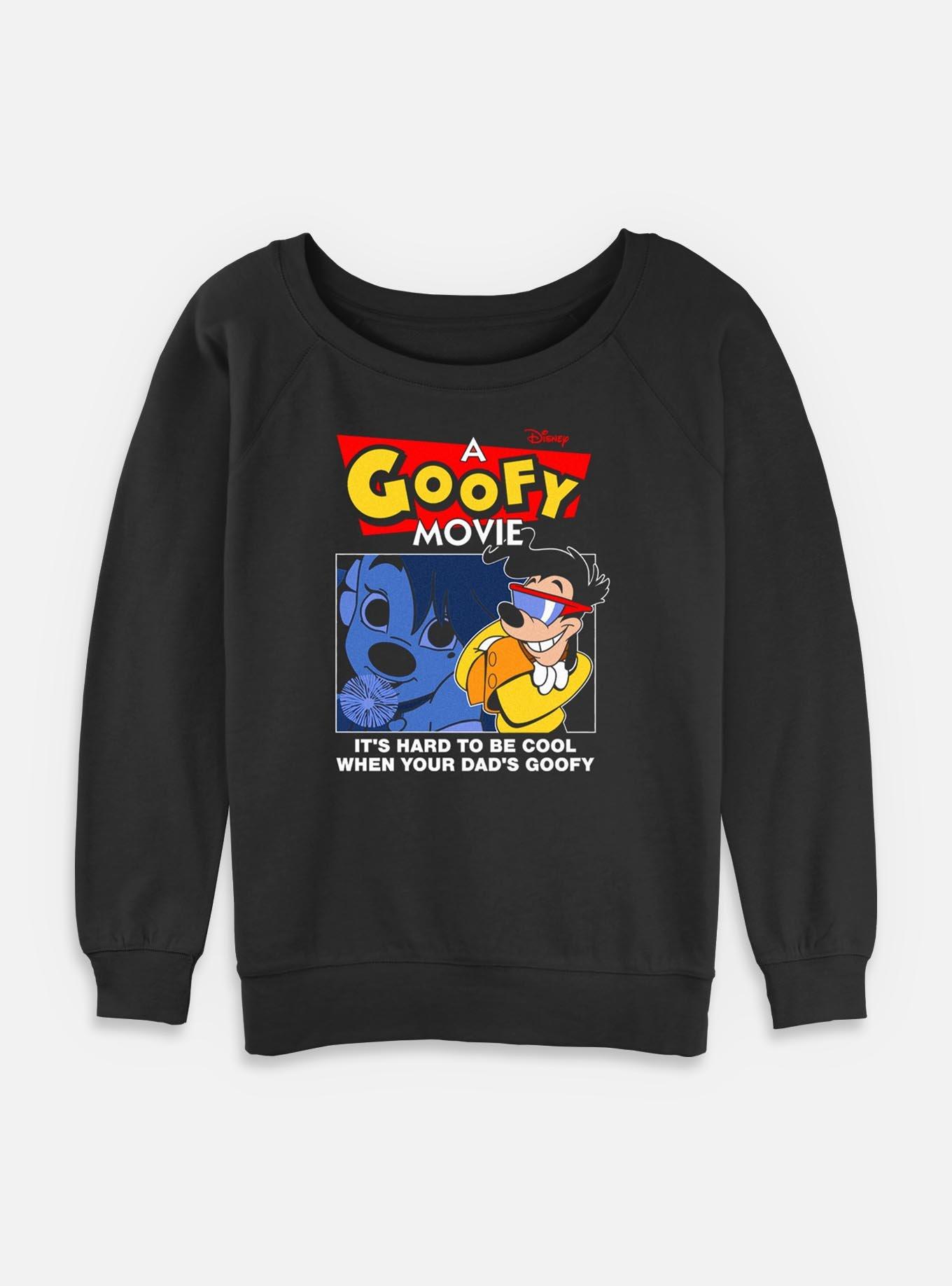 Disney Goofy Goof Ball Womens Slouchy Sweatshirt, BLACK, hi-res