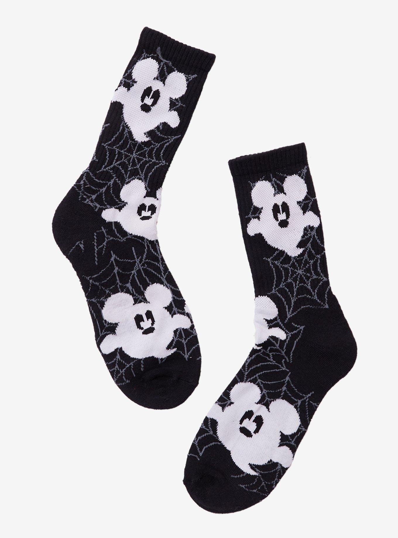 Disney Mickey Mouse Ghosts Allover Print Crew Socks &mdash; BoxLunch Exclusive, , hi-res