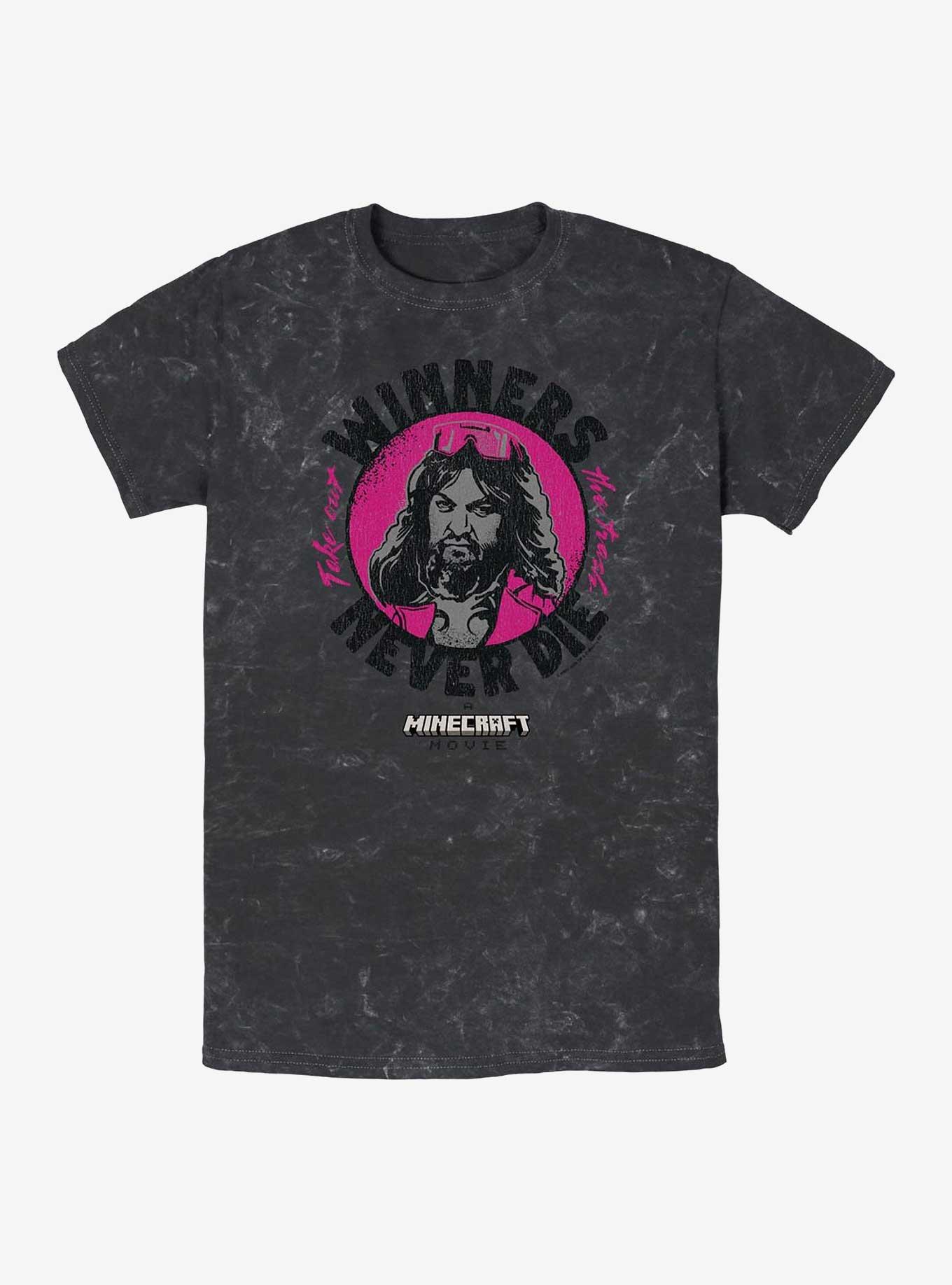 A Minecraft Movie Winners Never Die Mineral Wash T-Shirt, , hi-res