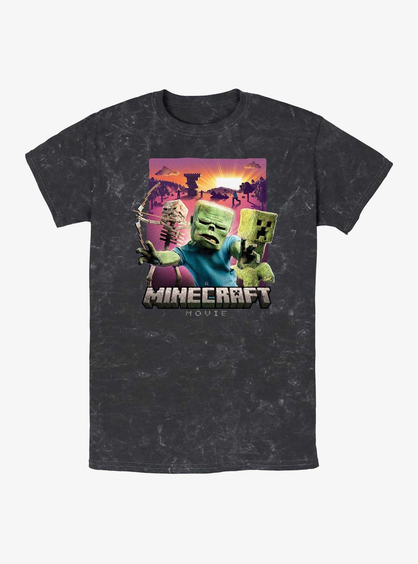 A Minecraft Movie Classic Monsters Mineral Wash T-Shirt, , hi-res
