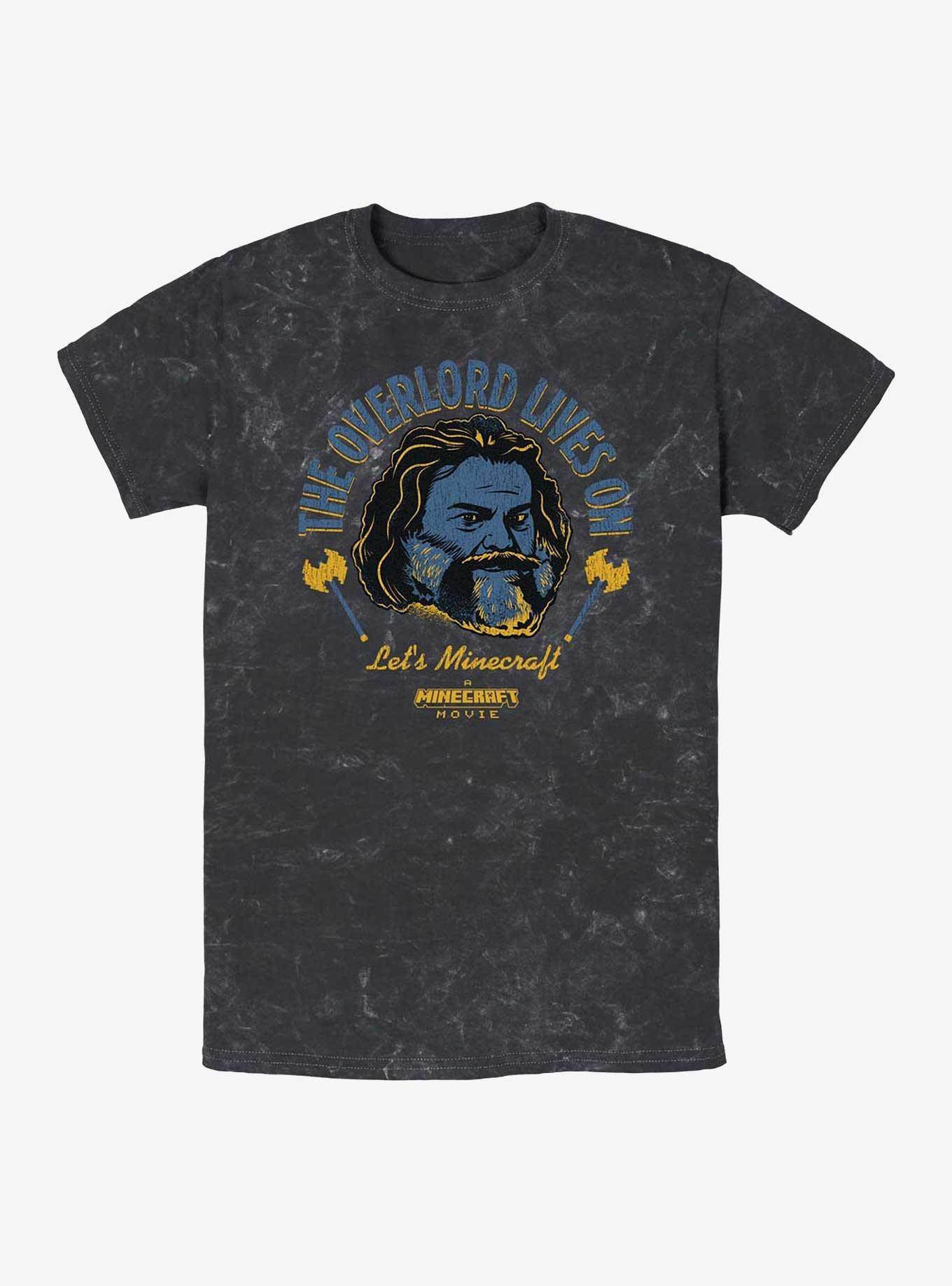 A Minecraft Movie The Overlord Lives On Mineral Wash T-Shirt, BLACK, hi-res