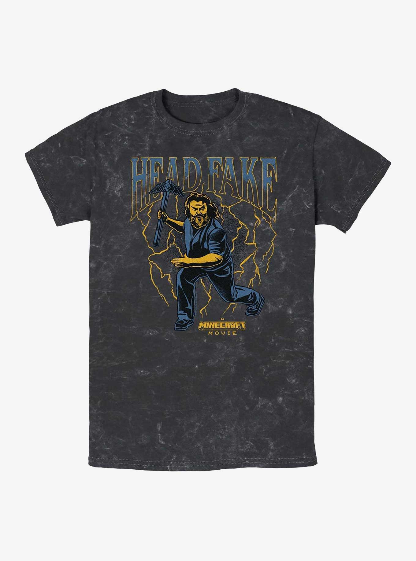 A Minecraft Movie Head Fake Mineral Wash T-Shirt, , hi-res
