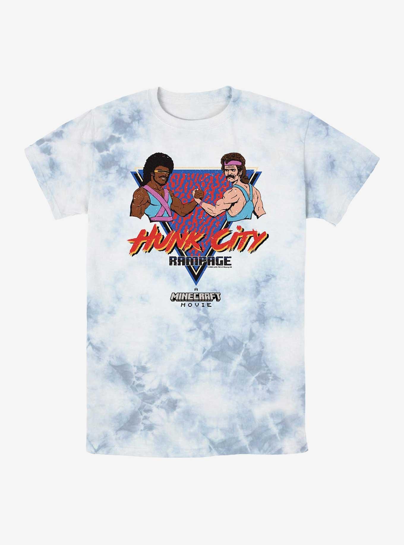 A Minecraft Movie Hunk City Rampage Tie-Dye T-Shirt, , hi-res