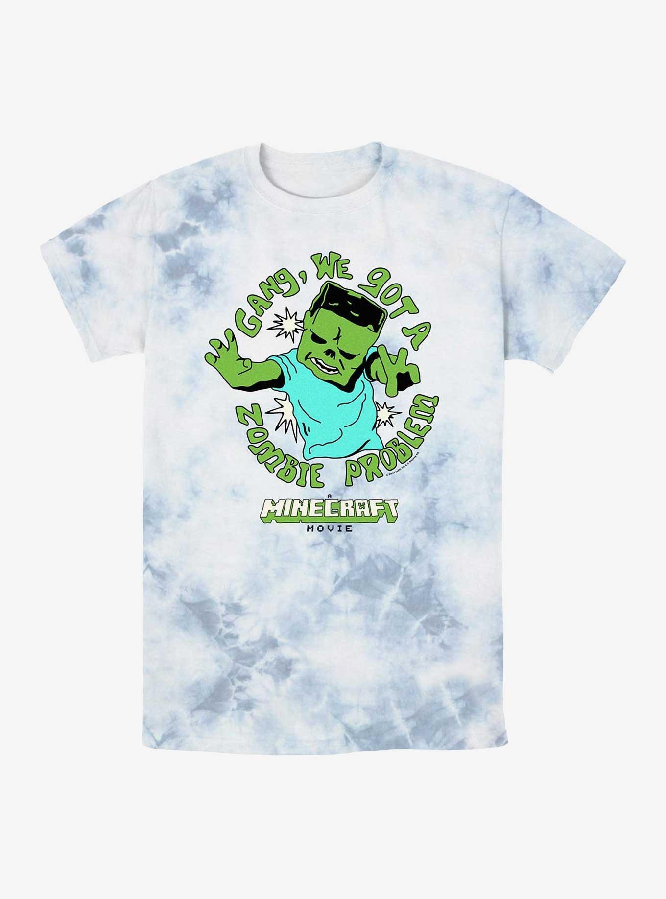 A Minecraft Movie Zombie Problem Tie-Dye T-Shirt, WHITEBLUE, hi-res