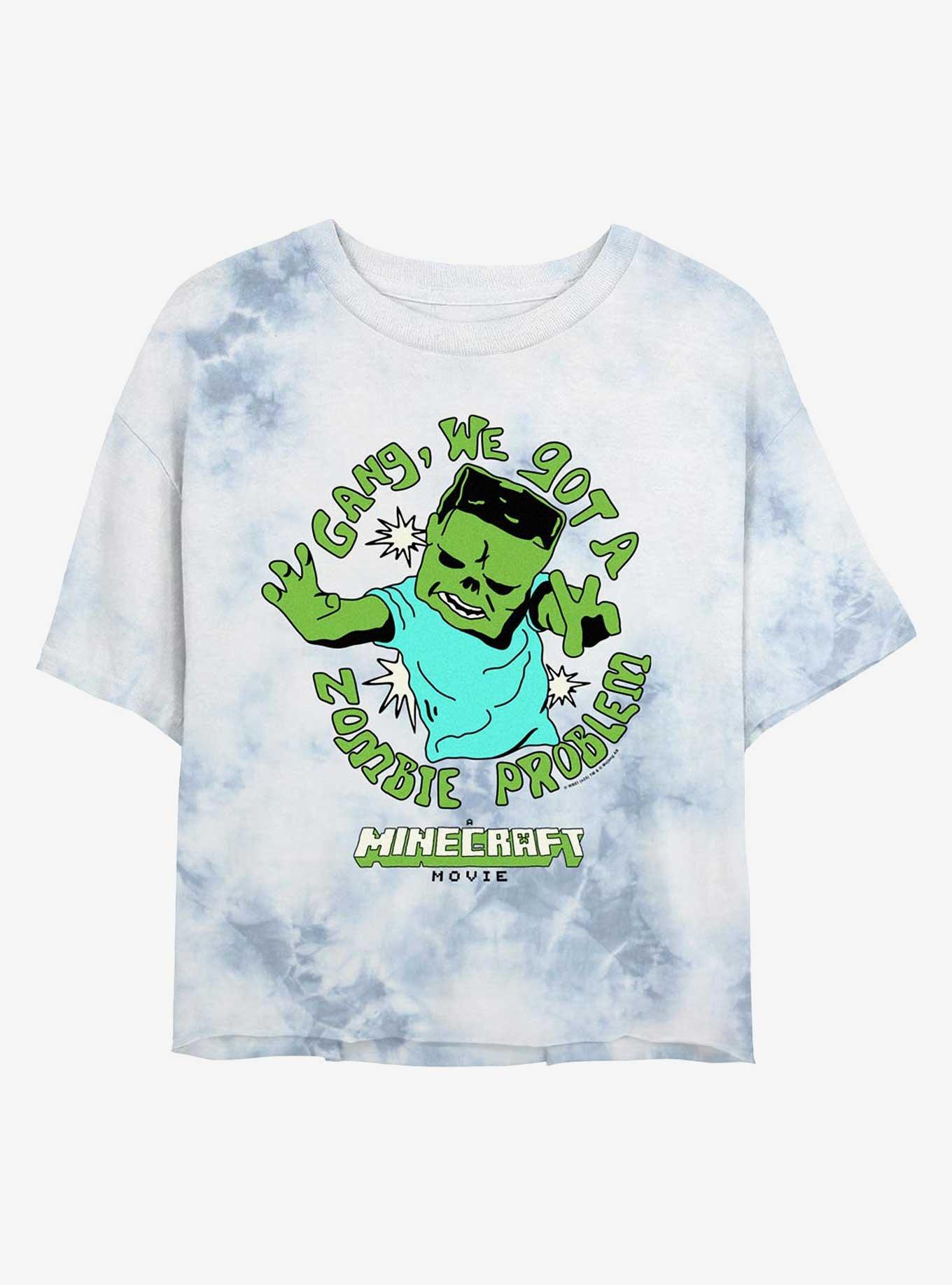 A Minecraft Movie Zombie Problem Girls Tie-Dye Crop T-Shirt