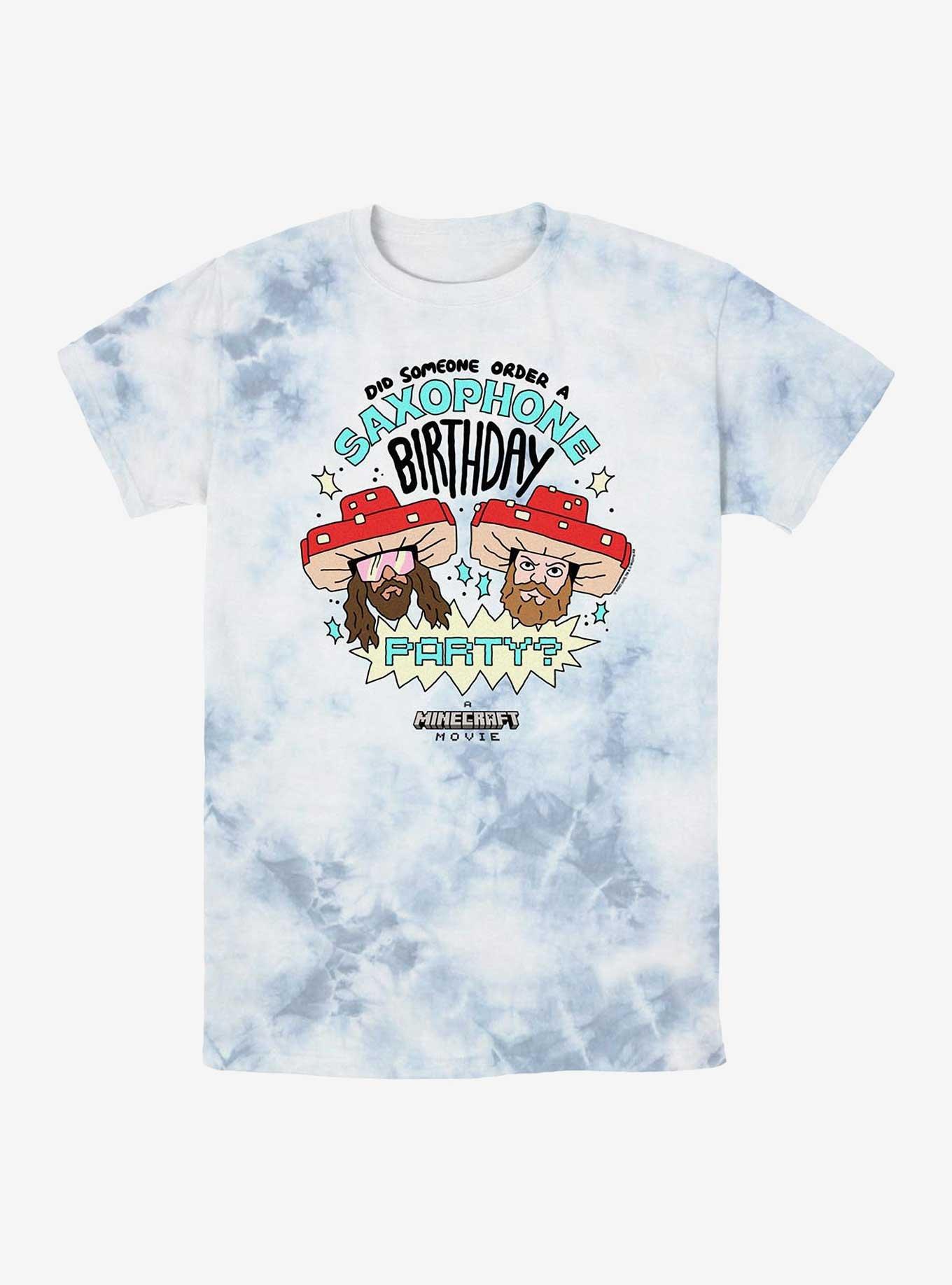 A Minecraft Movie Saxophone Birthday Tie-Dye T-Shirt, , hi-res