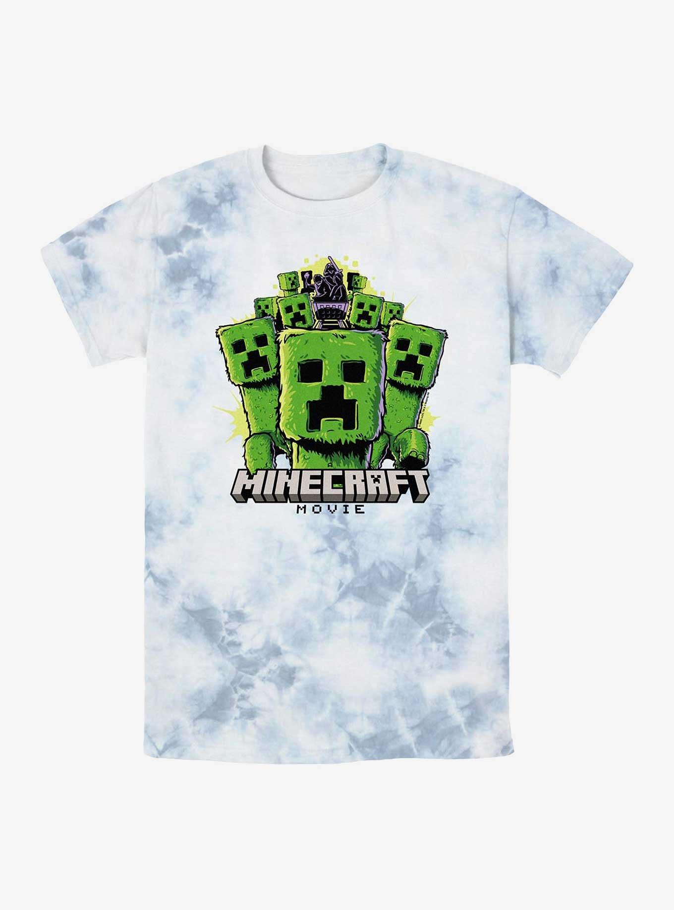 A Minecraft Movie Creeper Minecraft Vector Tie-Dye T-Shirt, , hi-res