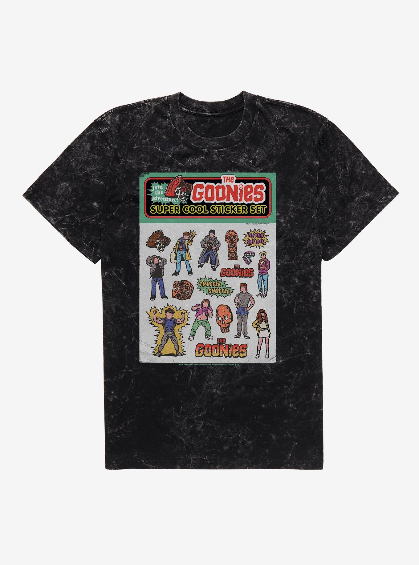 The Goonies Super Cool Sticker Set Mineral Wash T-Shirt, , hi-res