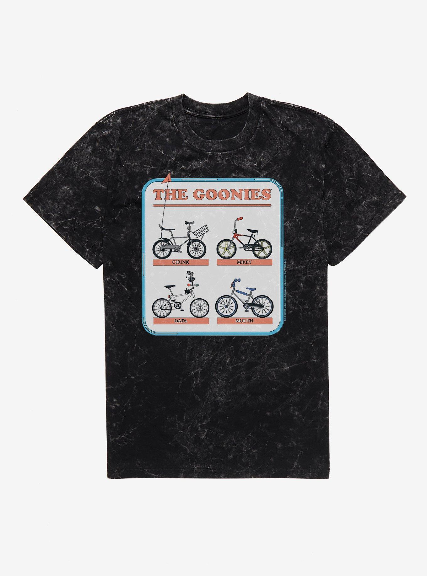 The Goonies Character Bicycles Mineral Wash T-Shirt, BLACK MINERAL WASH, hi-res