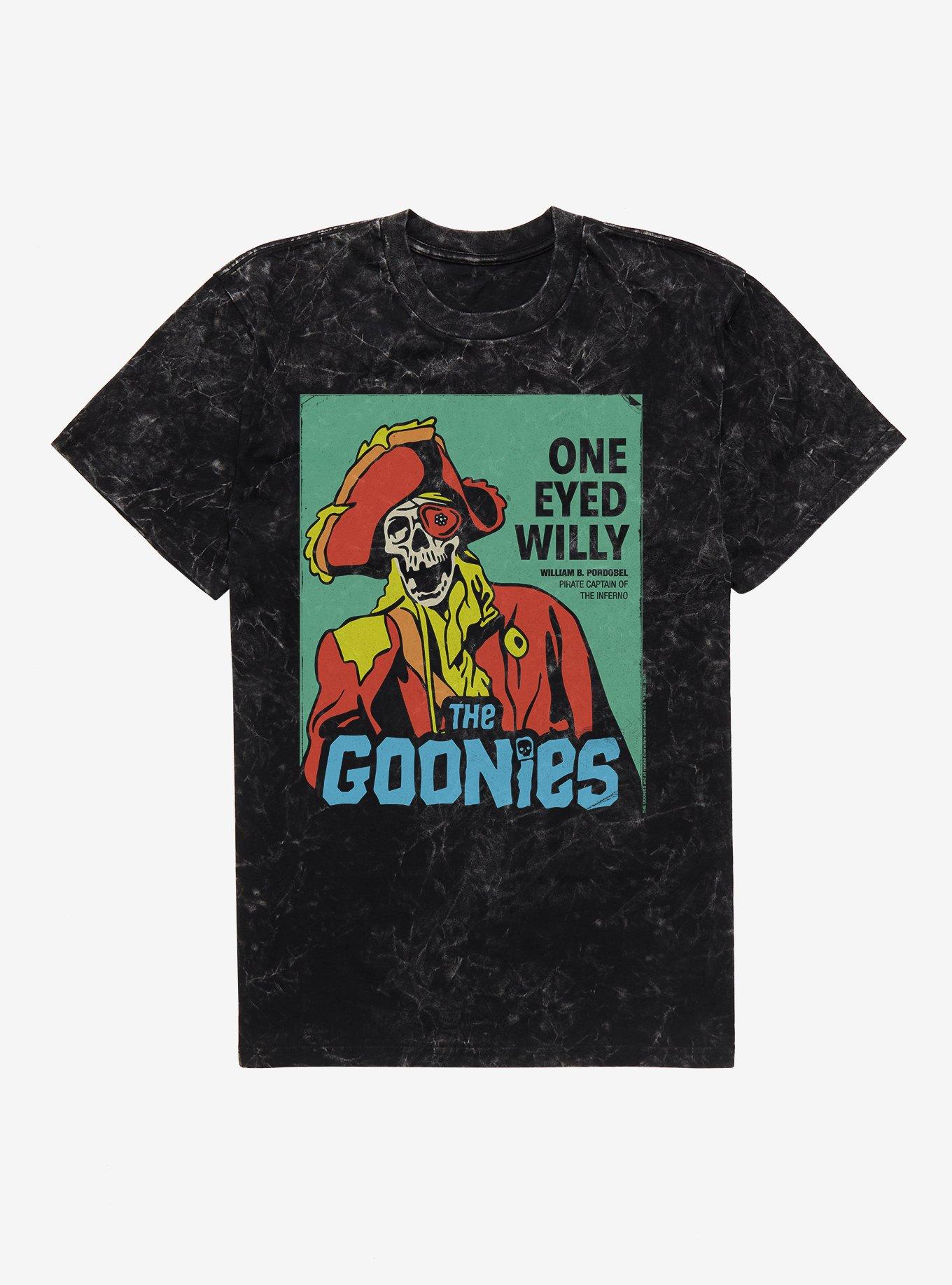 The Goonies One Eyed Willy Mineral Wash T-Shirt, BLACK MINERAL WASH, hi-res