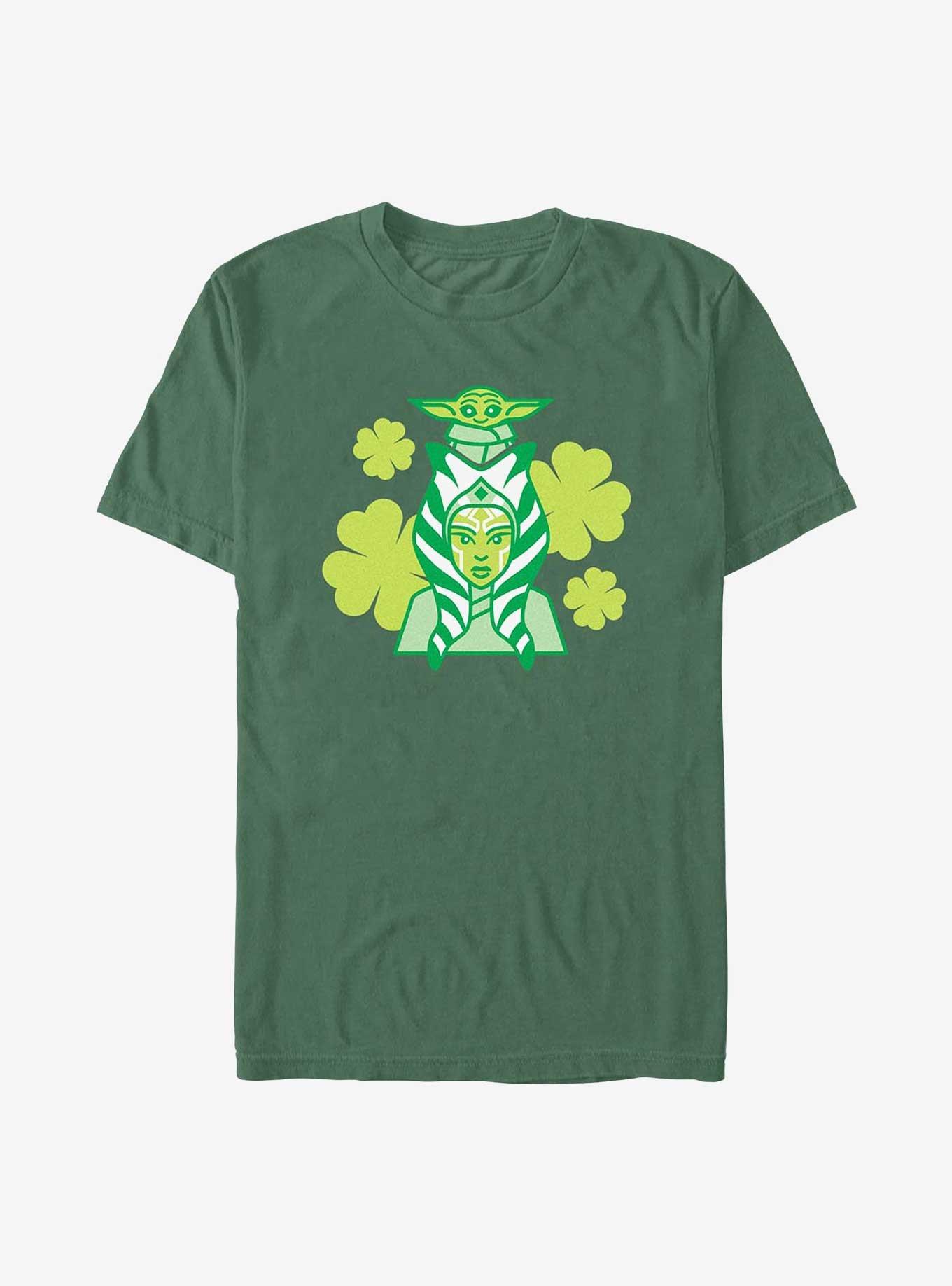 Star Wars The Mandalorian Ahsoka And Grogu Clovers , LTGREEN, hi-res