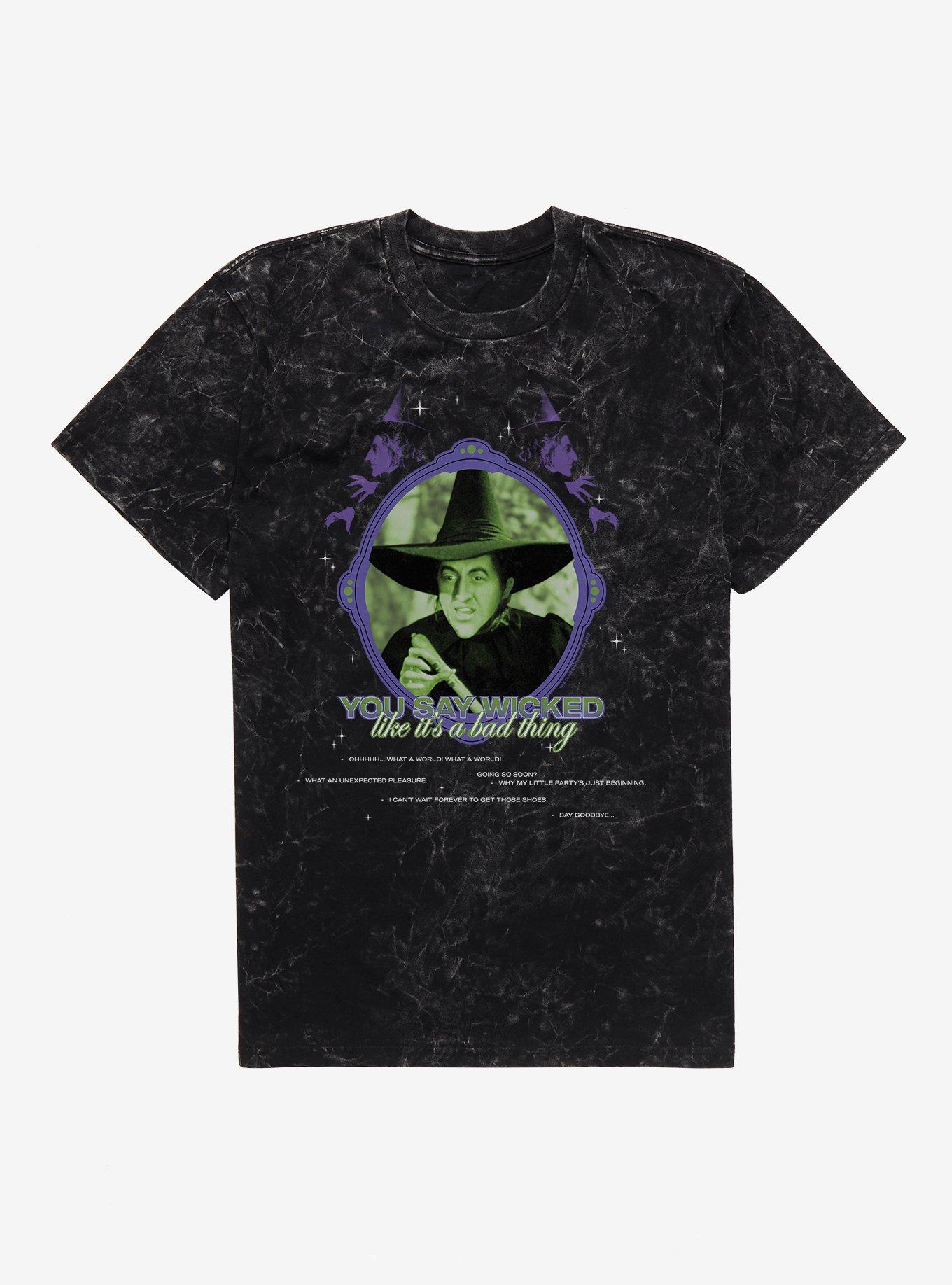 The Wizard Of Oz You Say Wicked Like It's A Bad Thing Mineral Wash T-Shirt, BLACK MINERAL WASH, hi-res