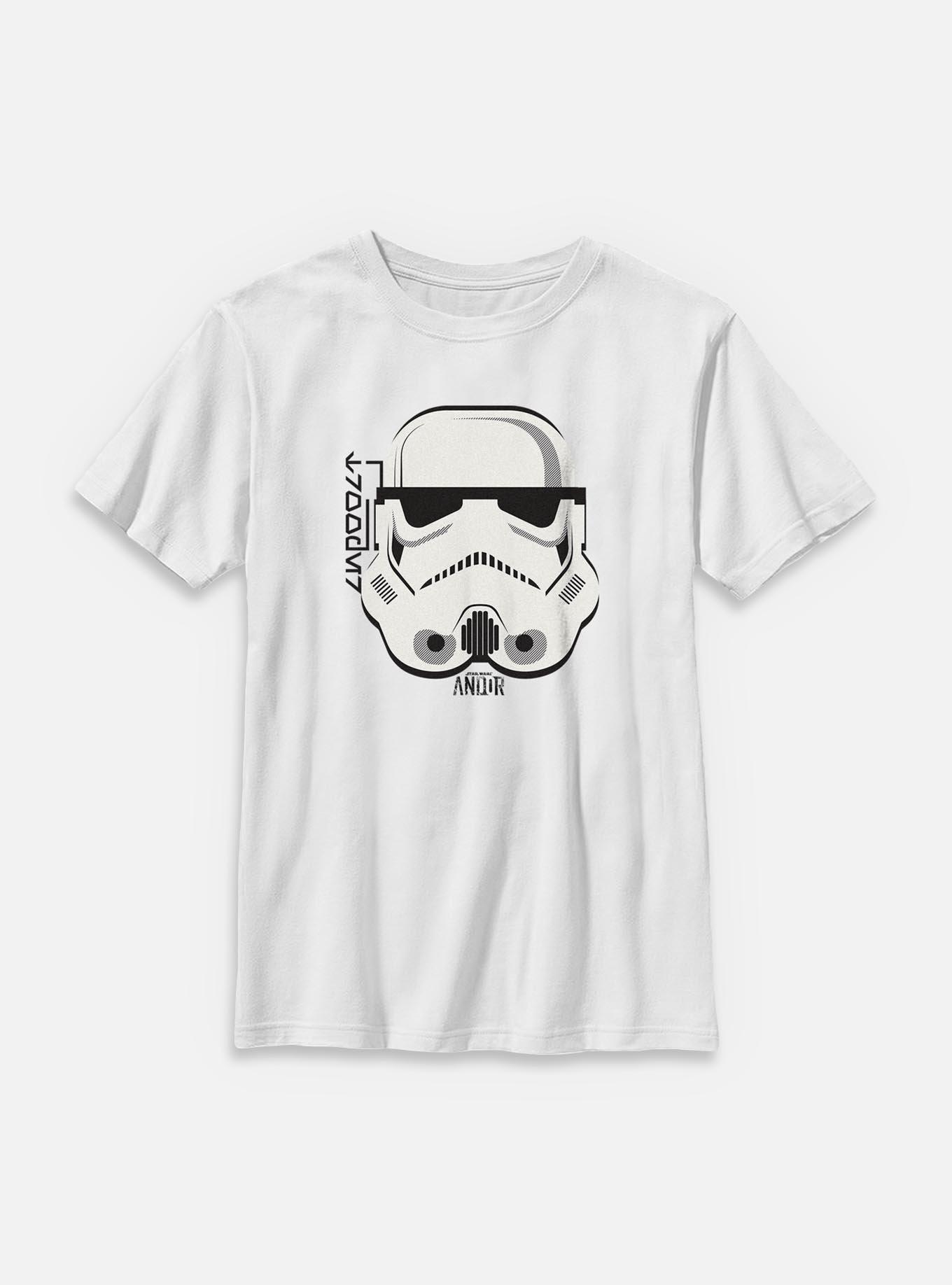 Star Wars: Andor Helmet Stormtrooper Youth T-Shirt, WHITE, hi-res view 1