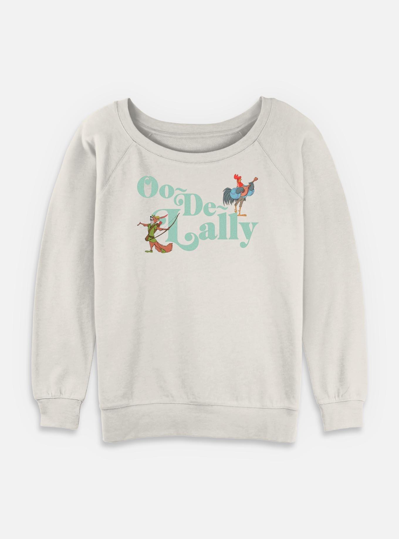 Disney Robin Hood Oo De Lally Womens Slouchy Sweatshirt, EGRET, hi-res