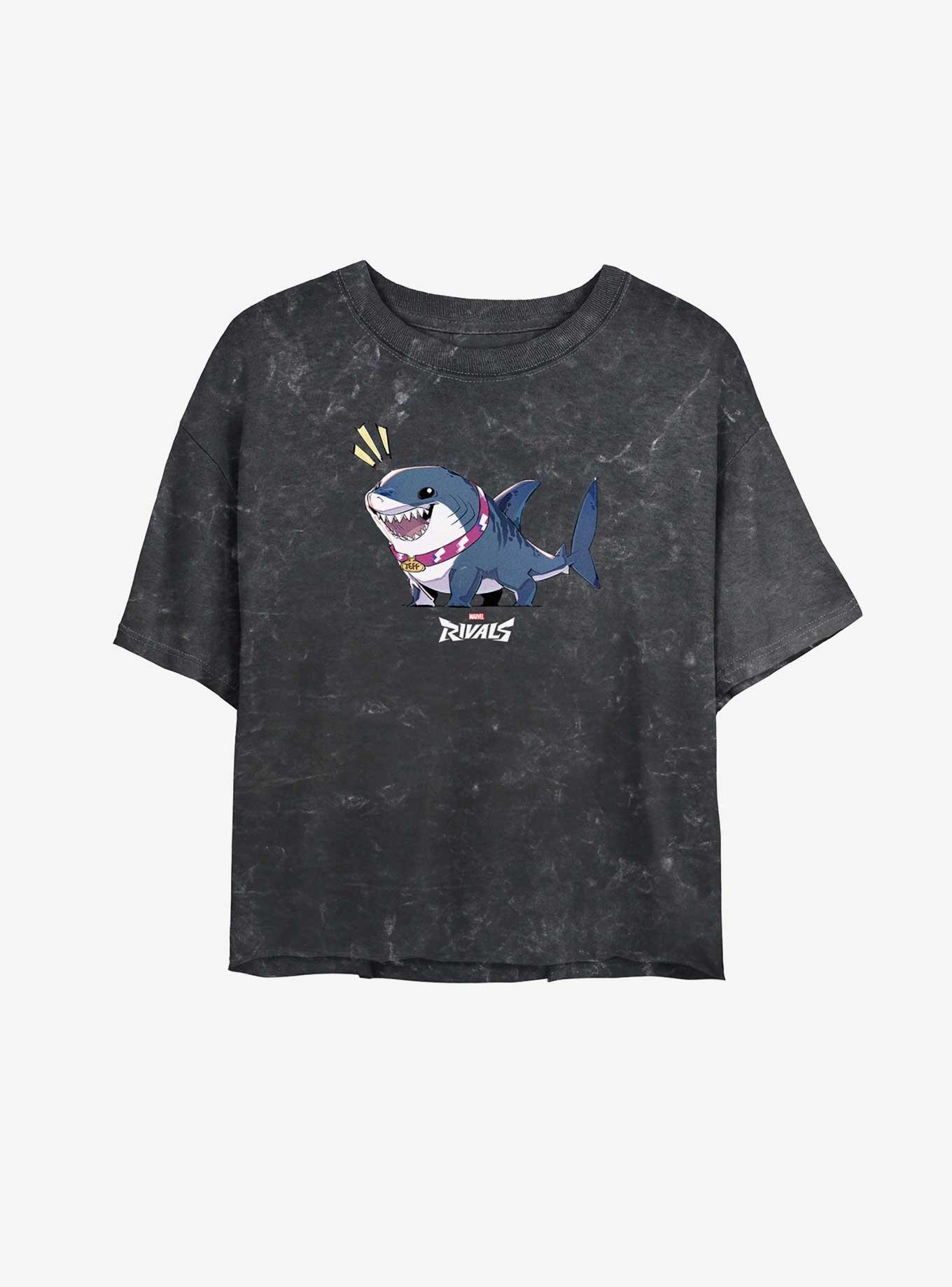 Marvel Rivals Jeff Speaks Mineral Wash Girls Crop T-Shirt, , hi-res