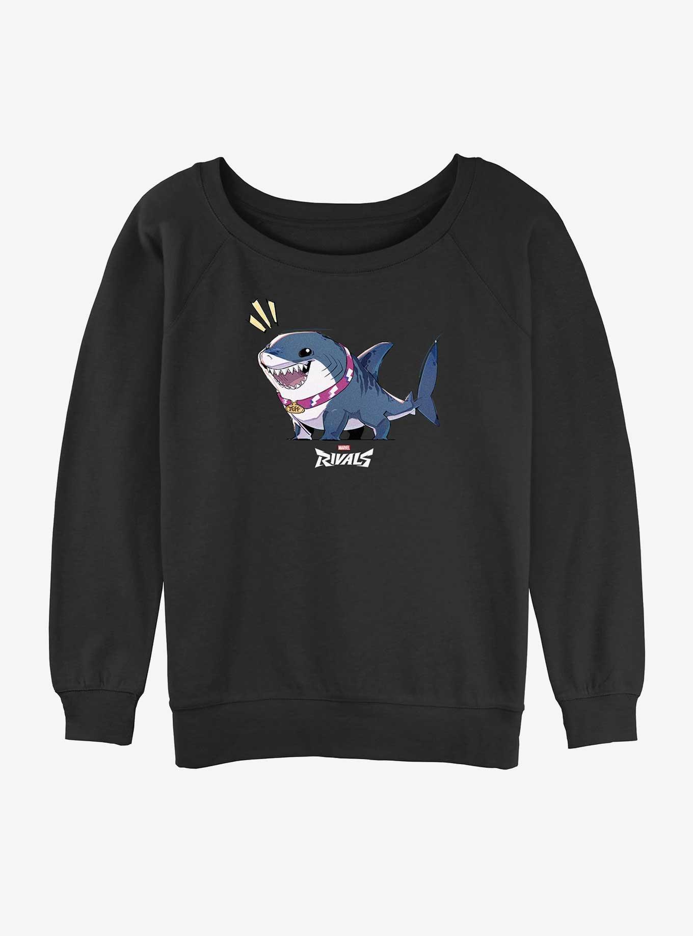 Marvel Rivals Jeff Speaks Girls Slouchy Sweatshirt, BLACK, hi-res