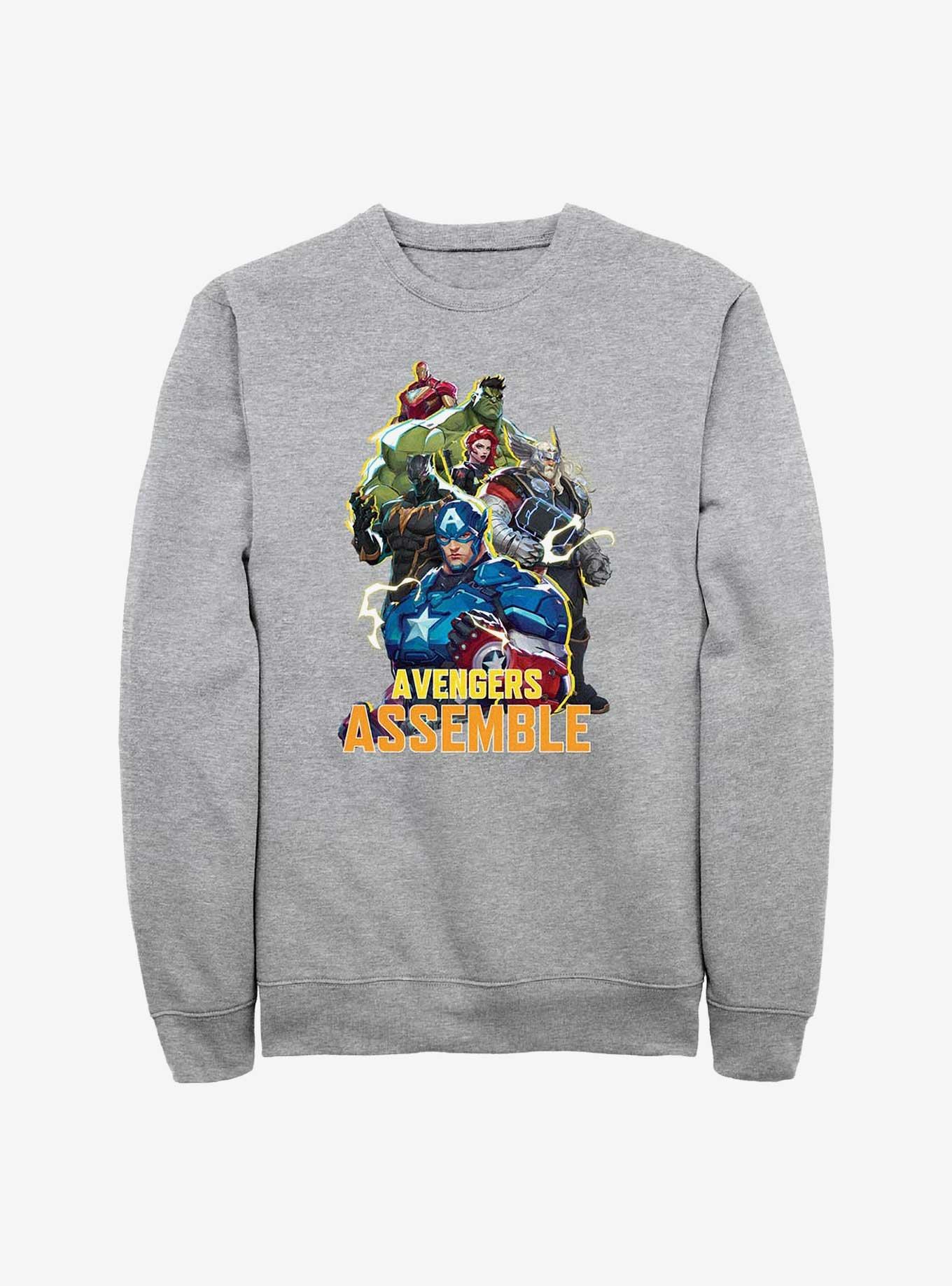 Marvel Rivals Avengers Assemble Sweatshirt, ATH HTR, hi-res