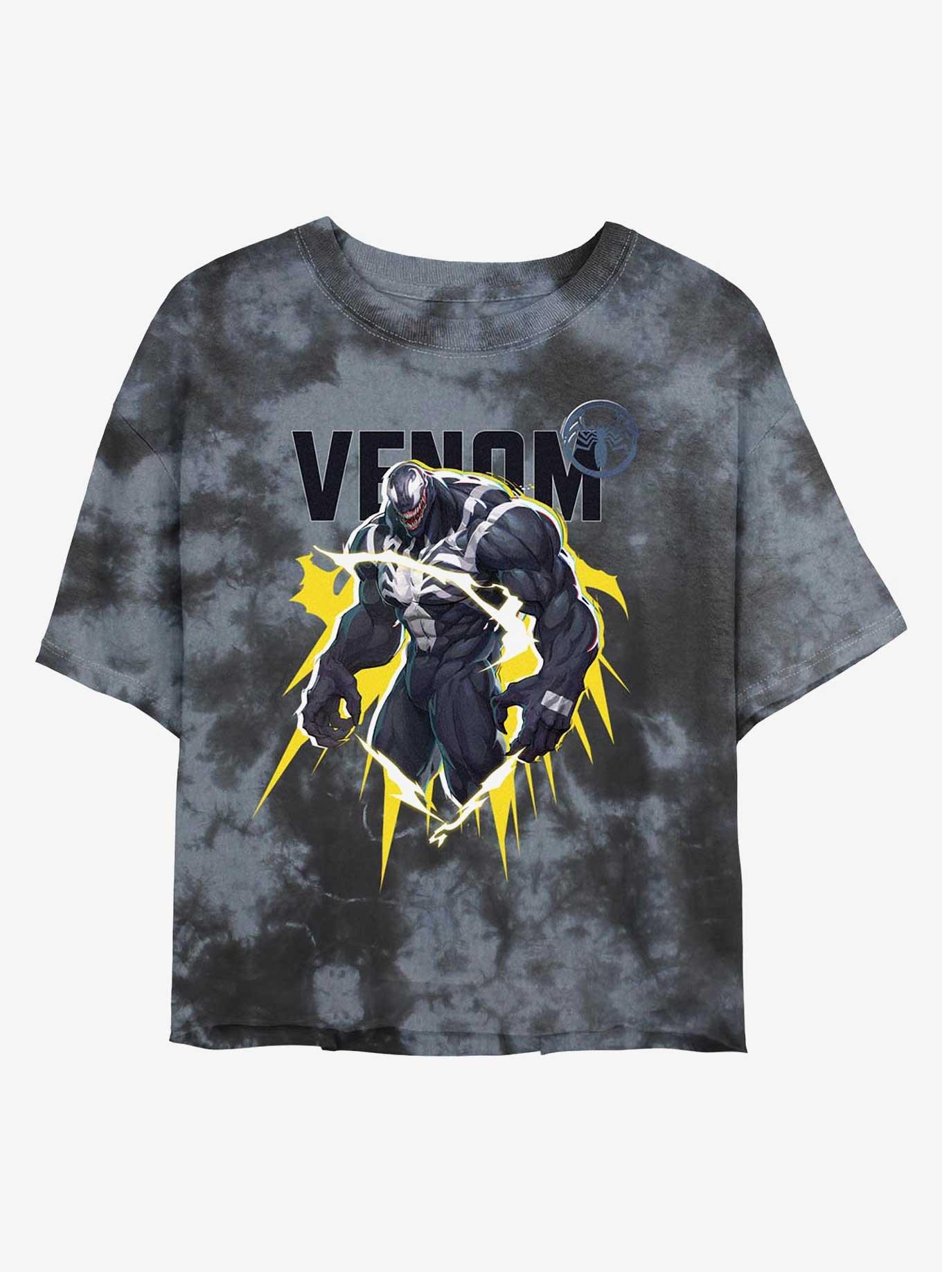Marvel Rivals Venom Energy Tie-Dye Girls Crop T-Shirt, , hi-res