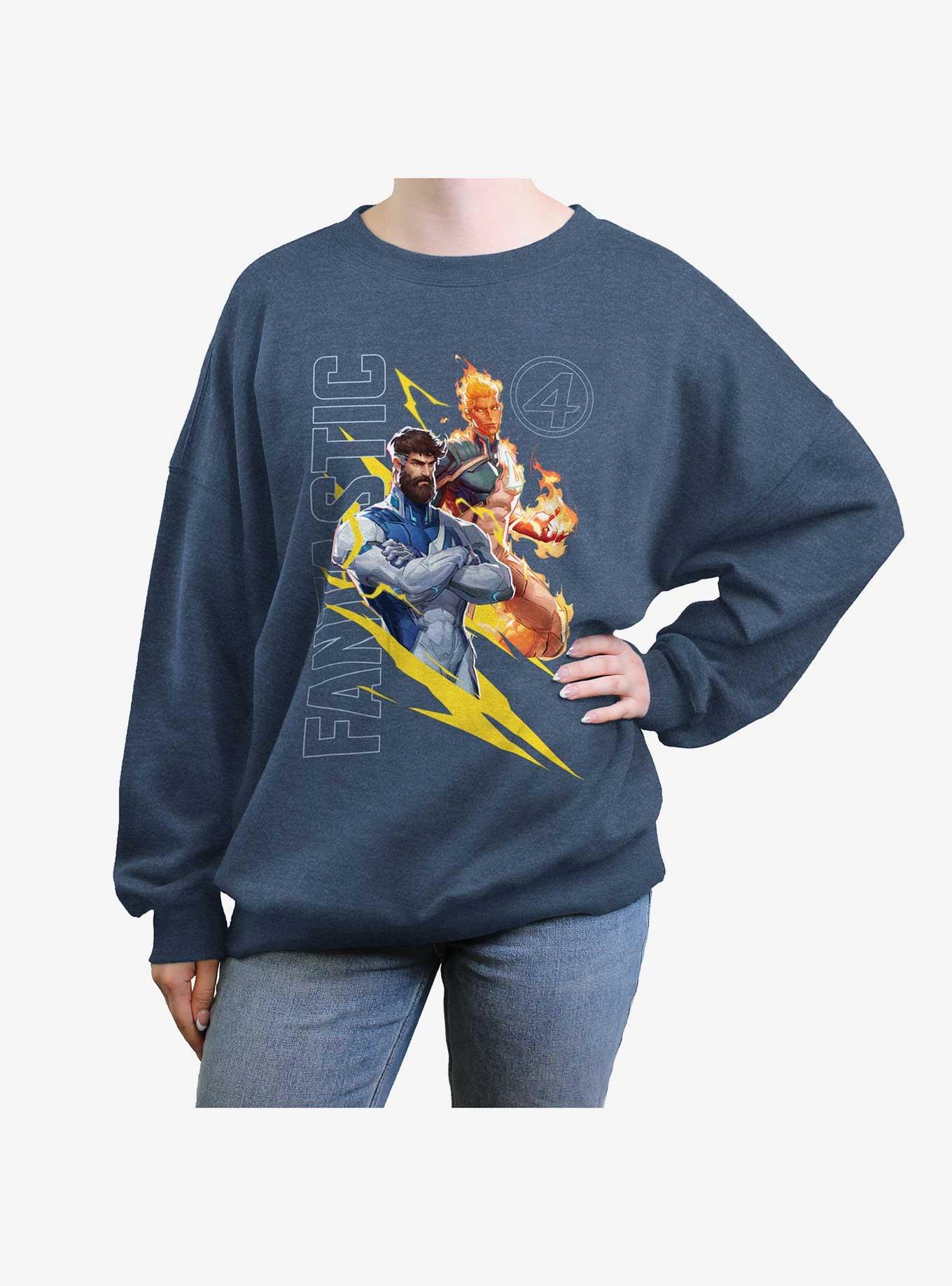 Marvel Rivals John Storm And Reed Girls Oversized Sweatshirt, , hi-res