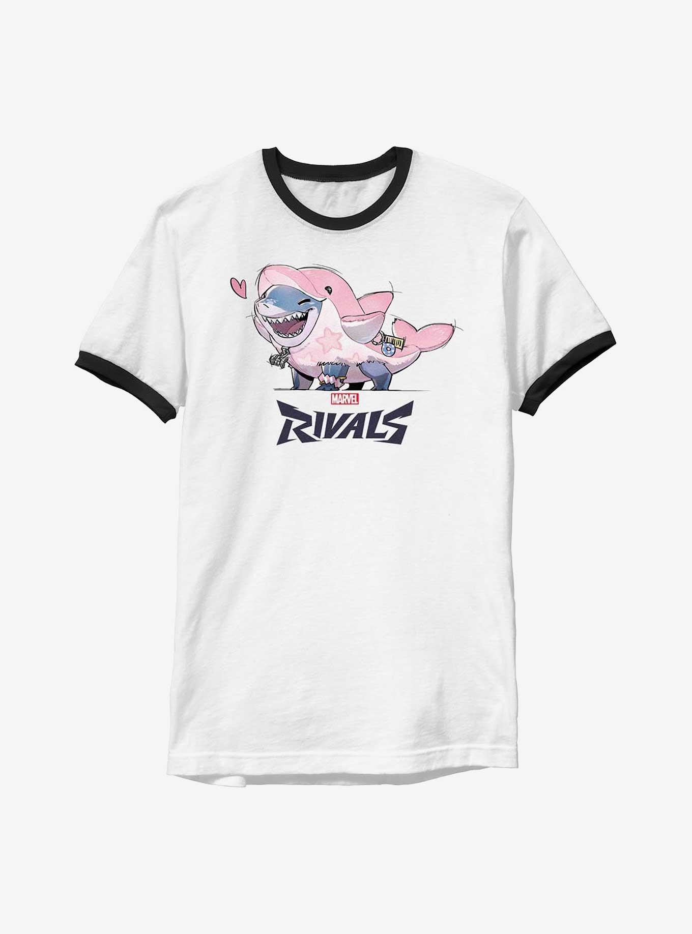 Lovely Jeff Shark Ringer T-Shirt, WHTBLK, hi-res
