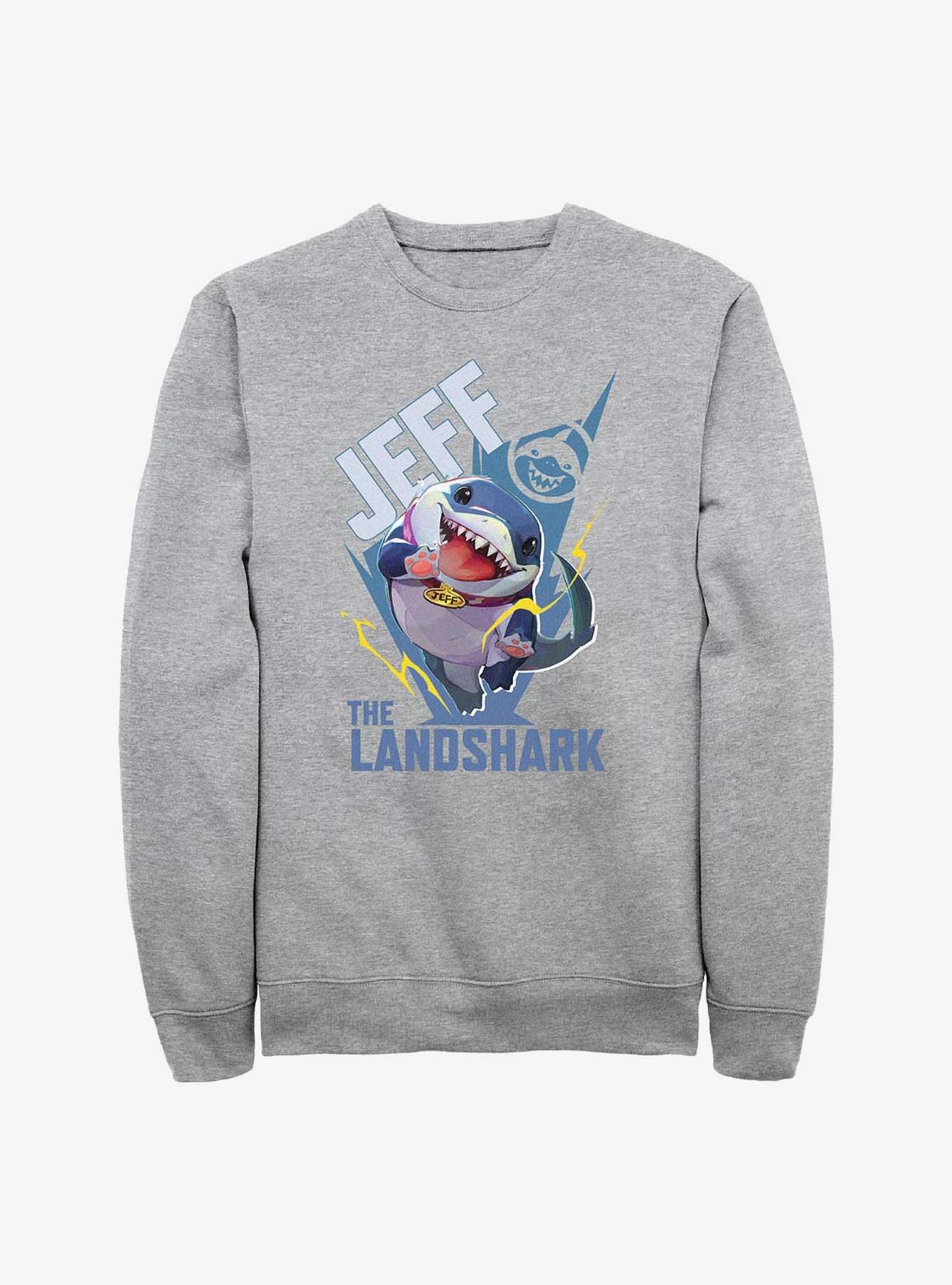 Jeff The Landshark Sweatshirt, ATH HTR, hi-res