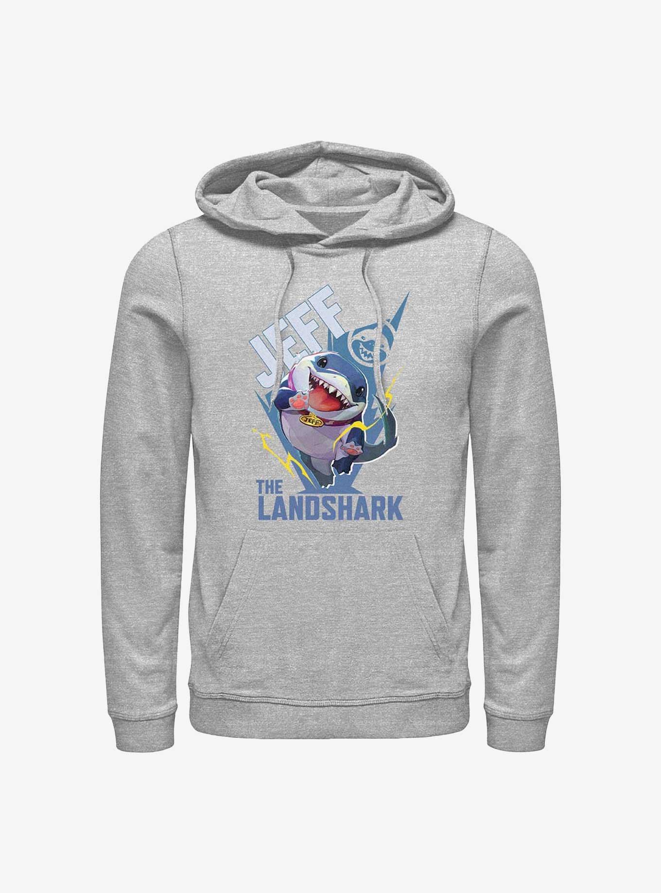 Jeff The Landshark Hoodie GREY Hot Topic