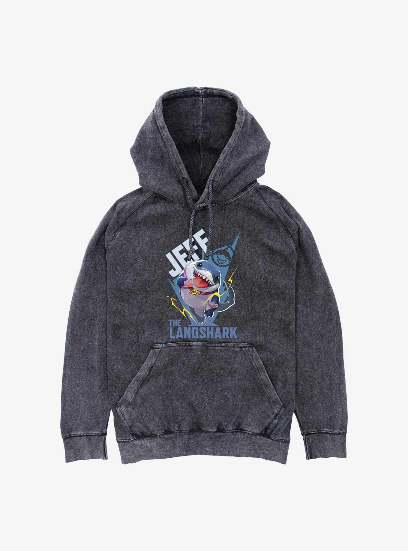 Jeff The Landshark Mineral Wash Hoodie, , hi-res