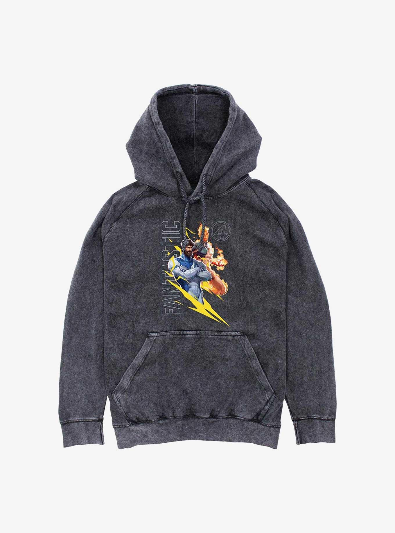 Marvel Rivals John Storm And Reed Mineral Wash Hoodie, , hi-res