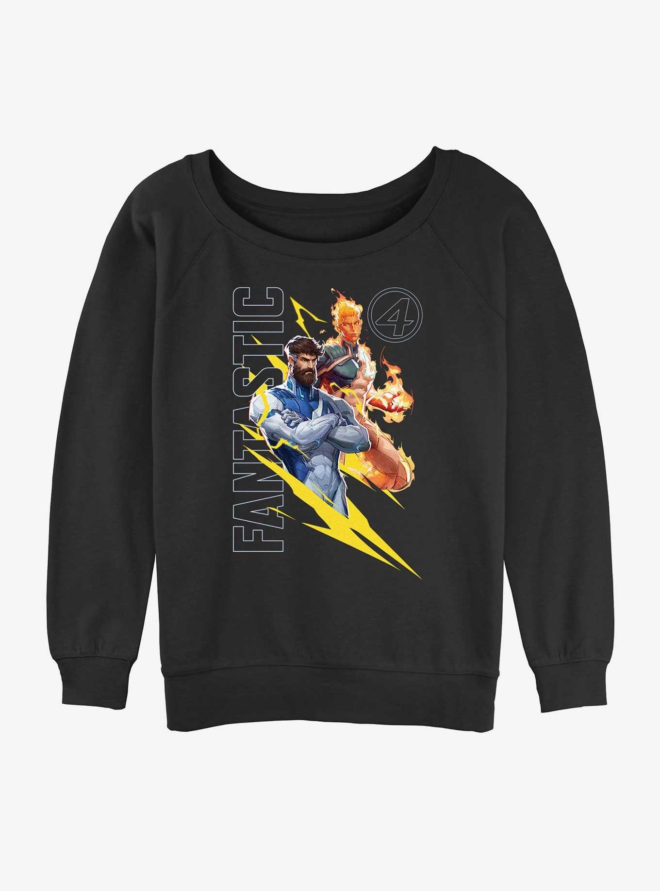 Marvel Rivals John Storm And Reed Girls Slouchy Sweatshirt, , hi-res