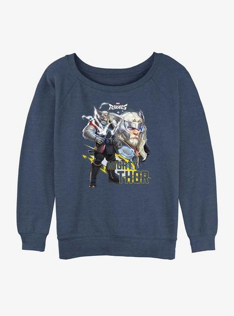 Marvel Rivals Mighty Thor Girls Slouchy Sweatshirt - BLUE | Hot Topic