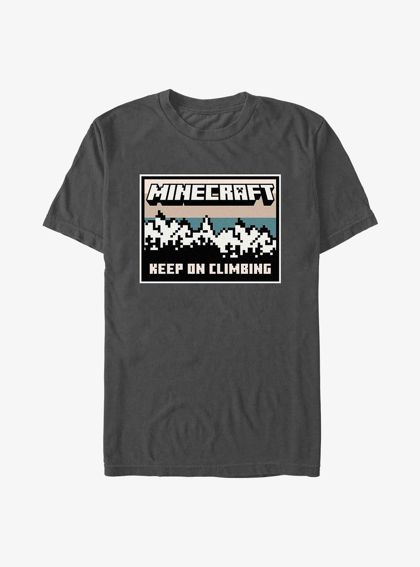 Minecraft Keep On Climbing T-Shirt, CHARCOAL, hi-res