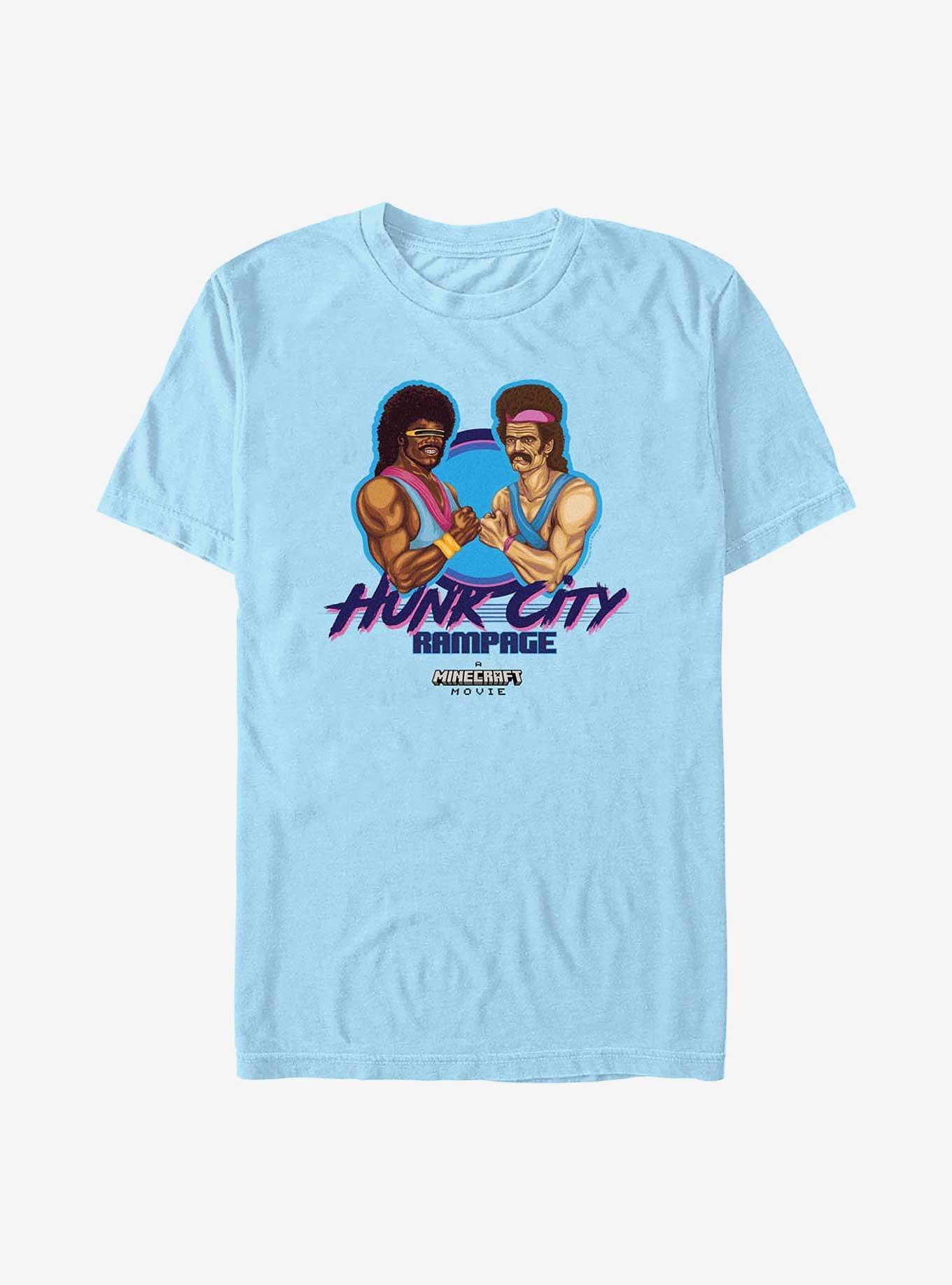 A Minecraft Movie Hunk City T-Shirt, LT BLUE, hi-res