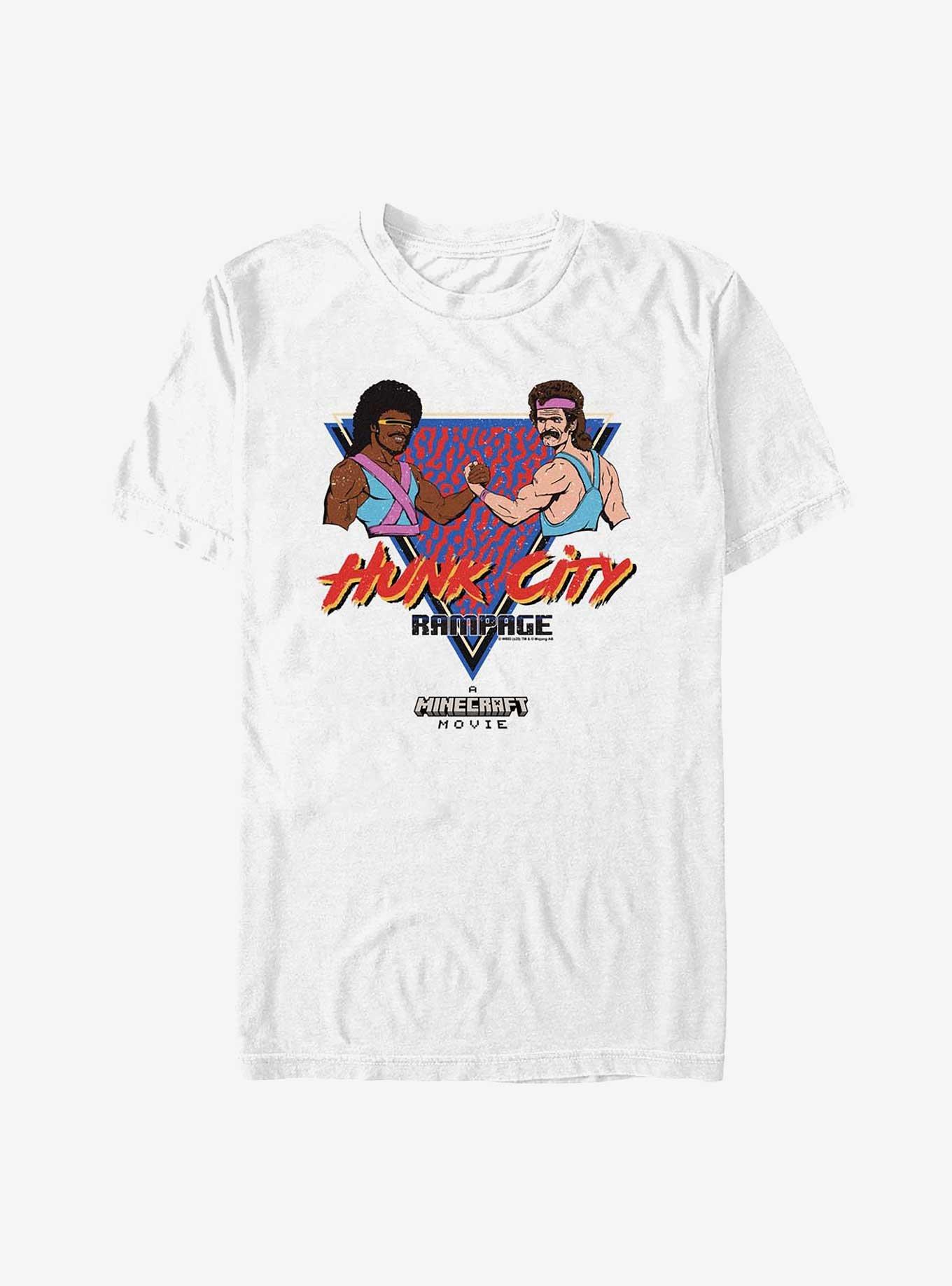 A Minecraft Movie Hunk City Rampage T-Shirt, WHITE, hi-res