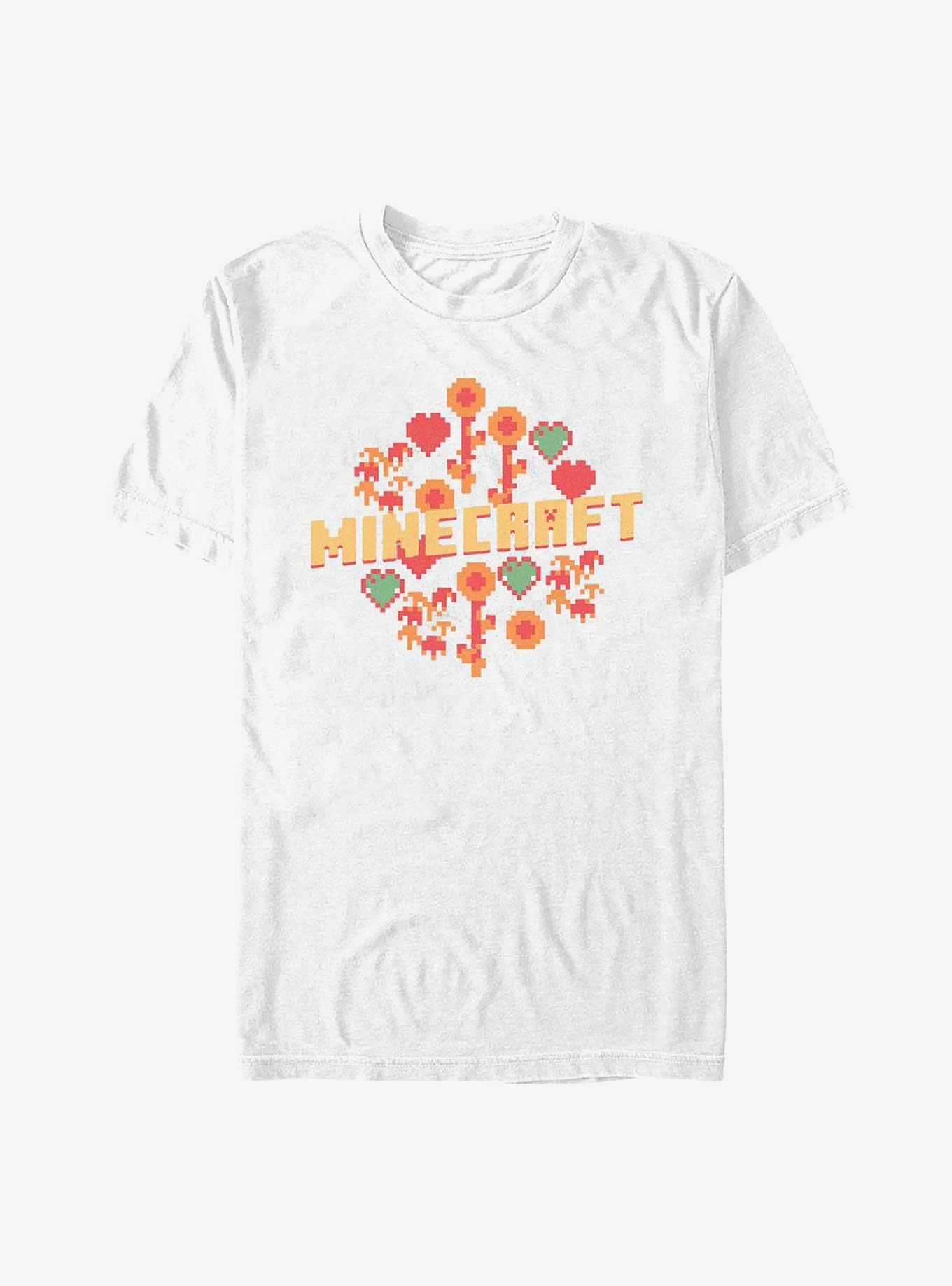 Minecraft Flower Field T-Shirt, WHITE, hi-res