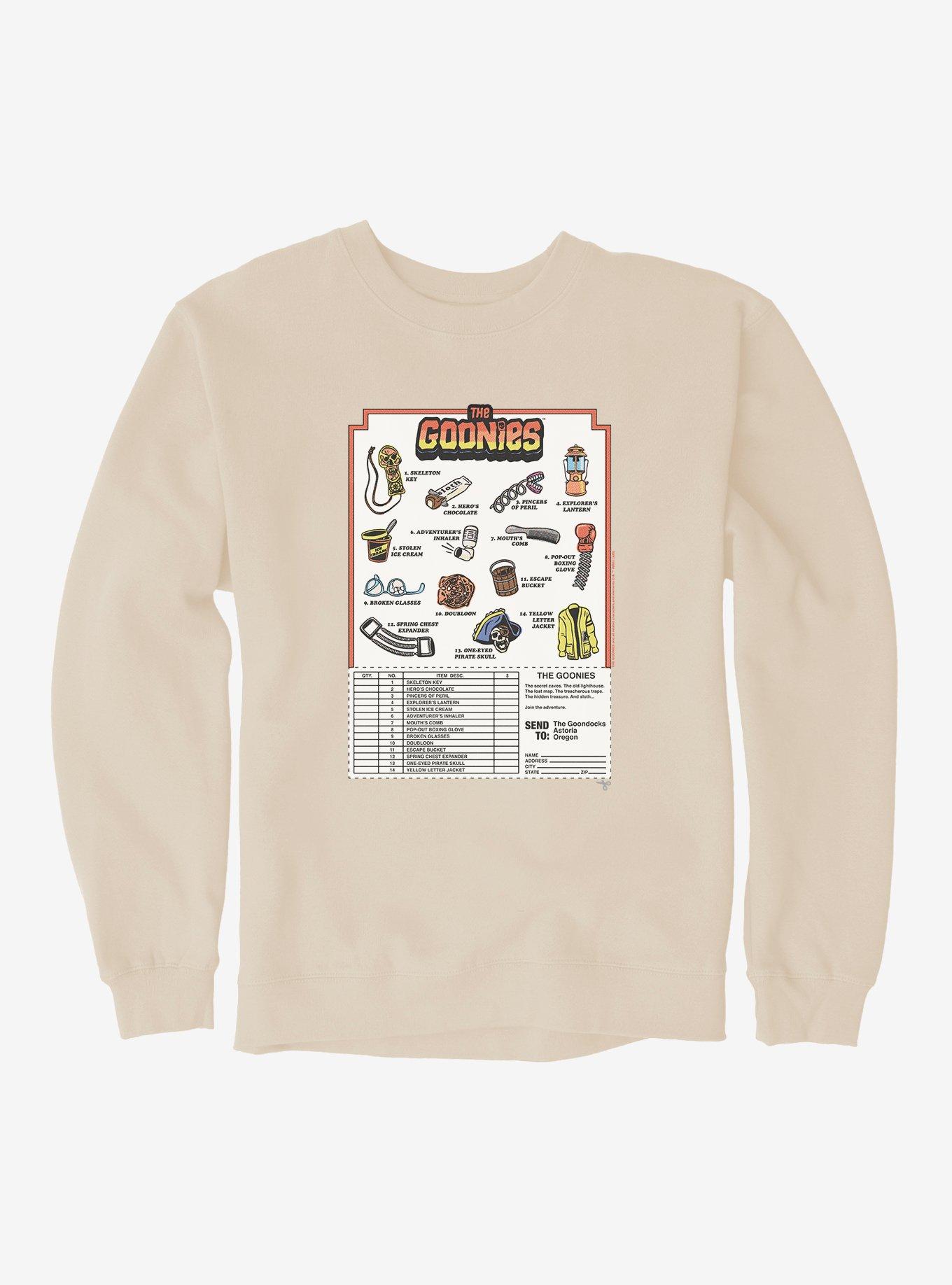 The Goonies Accessories Mail Away Order Form Sweatshirt, SAND, hi-res