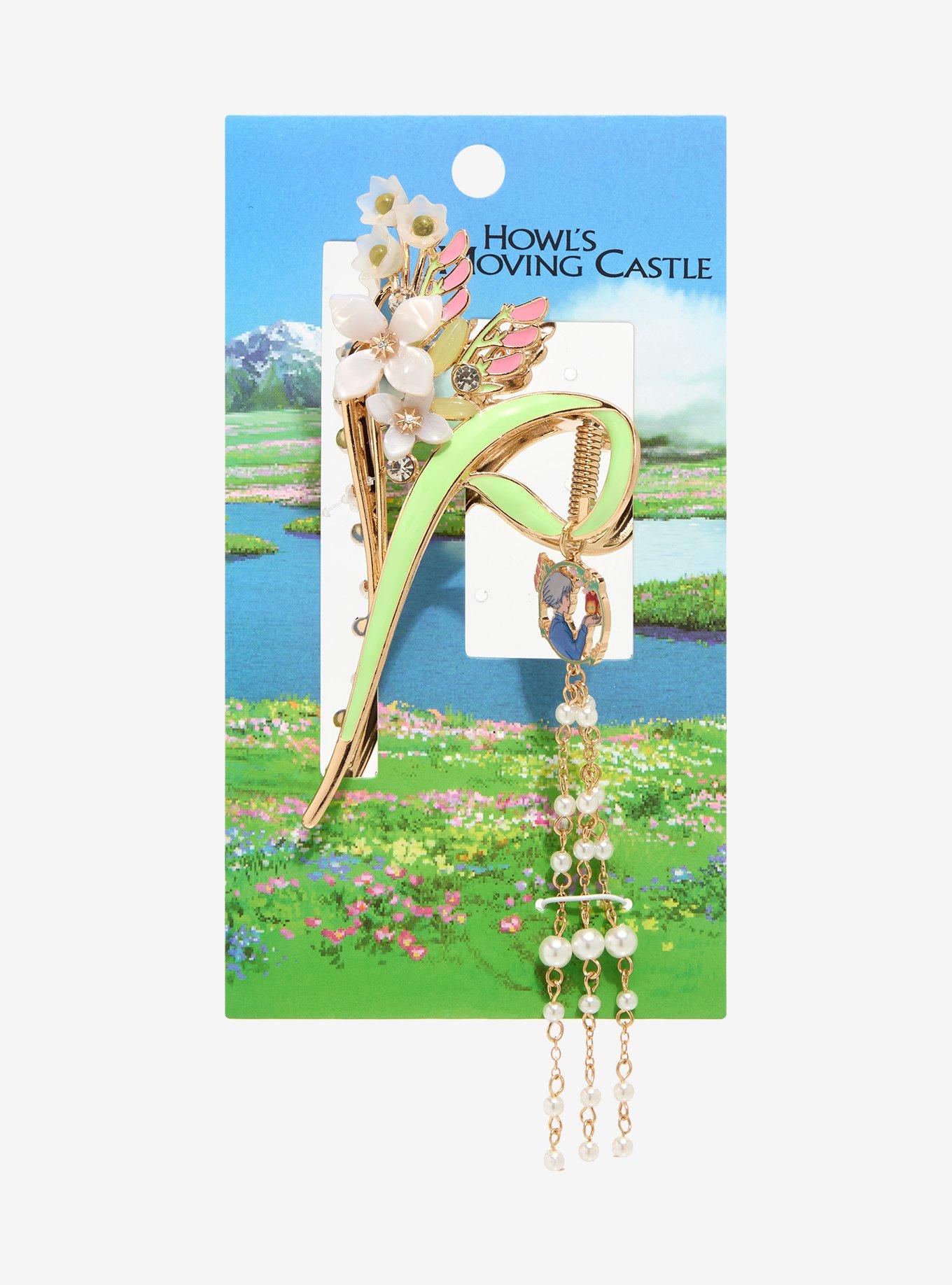 Studio Ghibli® Howl's Moving Castle Sophie Floral Claw Clip with Charm, , hi-res