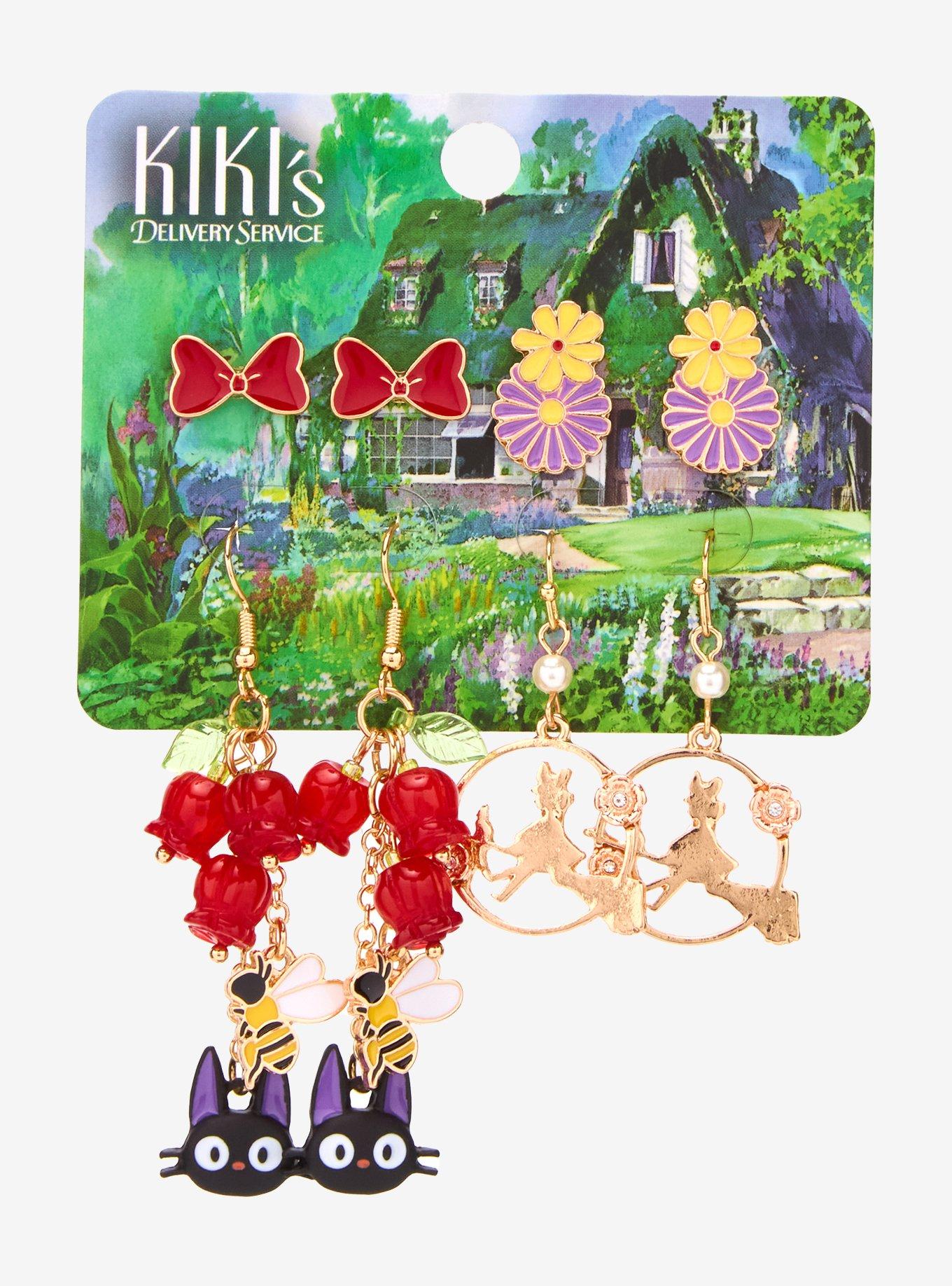 Studio Ghibli® Kiki's Delivery Service Floral Earring Set, , hi-res