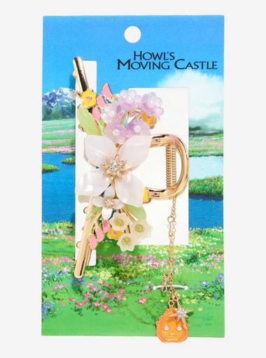 Studio Ghibli Howl\'s Moving Castle Floral Calcifer Claw Clip with Charm Studio Ghibli Howl main image 2