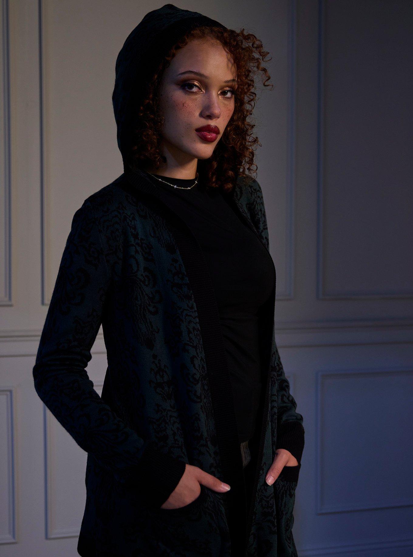 Her Universe Disney The Haunted Mansion Wallpaper Hooded Cardigan Her Universe Exclusive, , hi-res