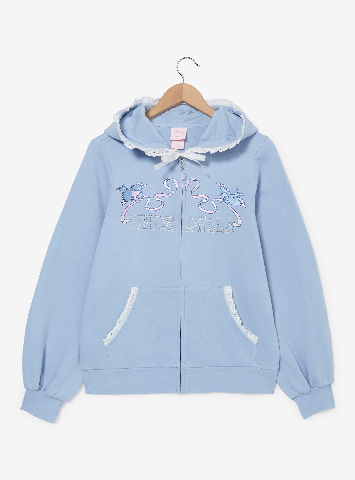 Disney Cinderella Rhinestone Title Women's Zippered Hoodie - BoxLunch Exclusive, , hi-res
