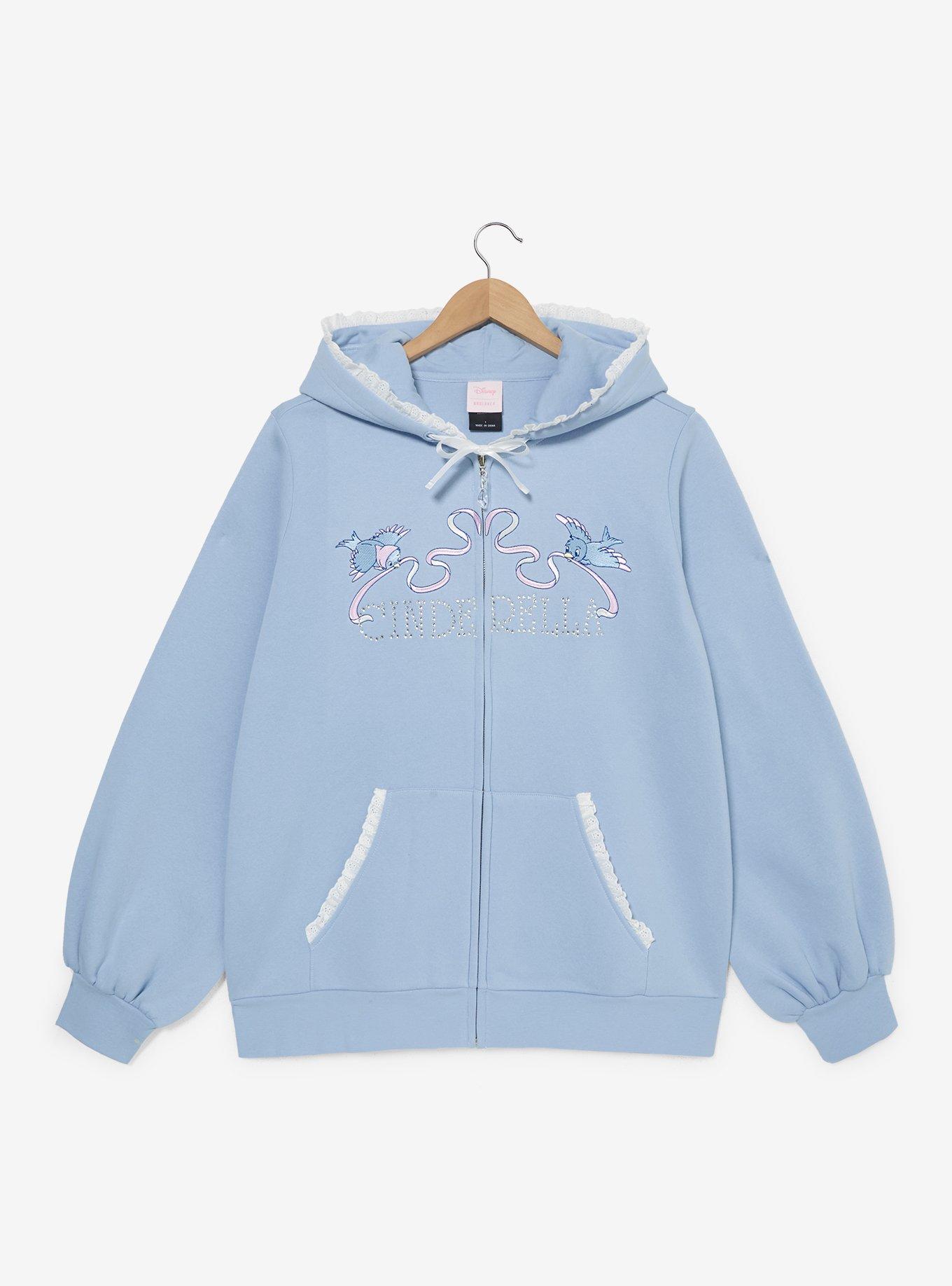 Disney Cinderella Rhinestone Title Women's Plus Size Zippered Hoodie - BoxLunch Exclusive, , hi-res